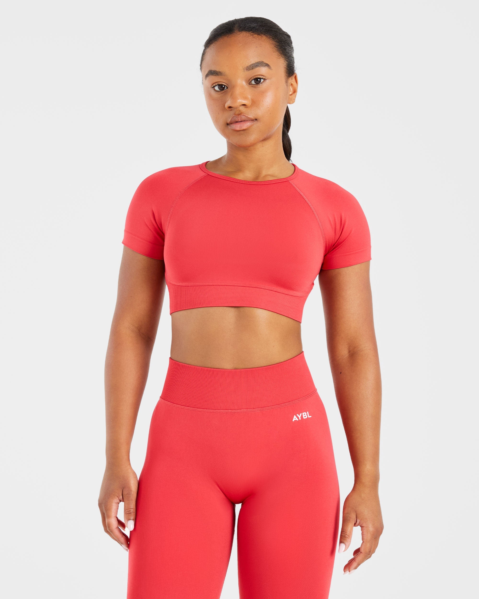 Adapt Seamless Crop Top - Salsa Rouge