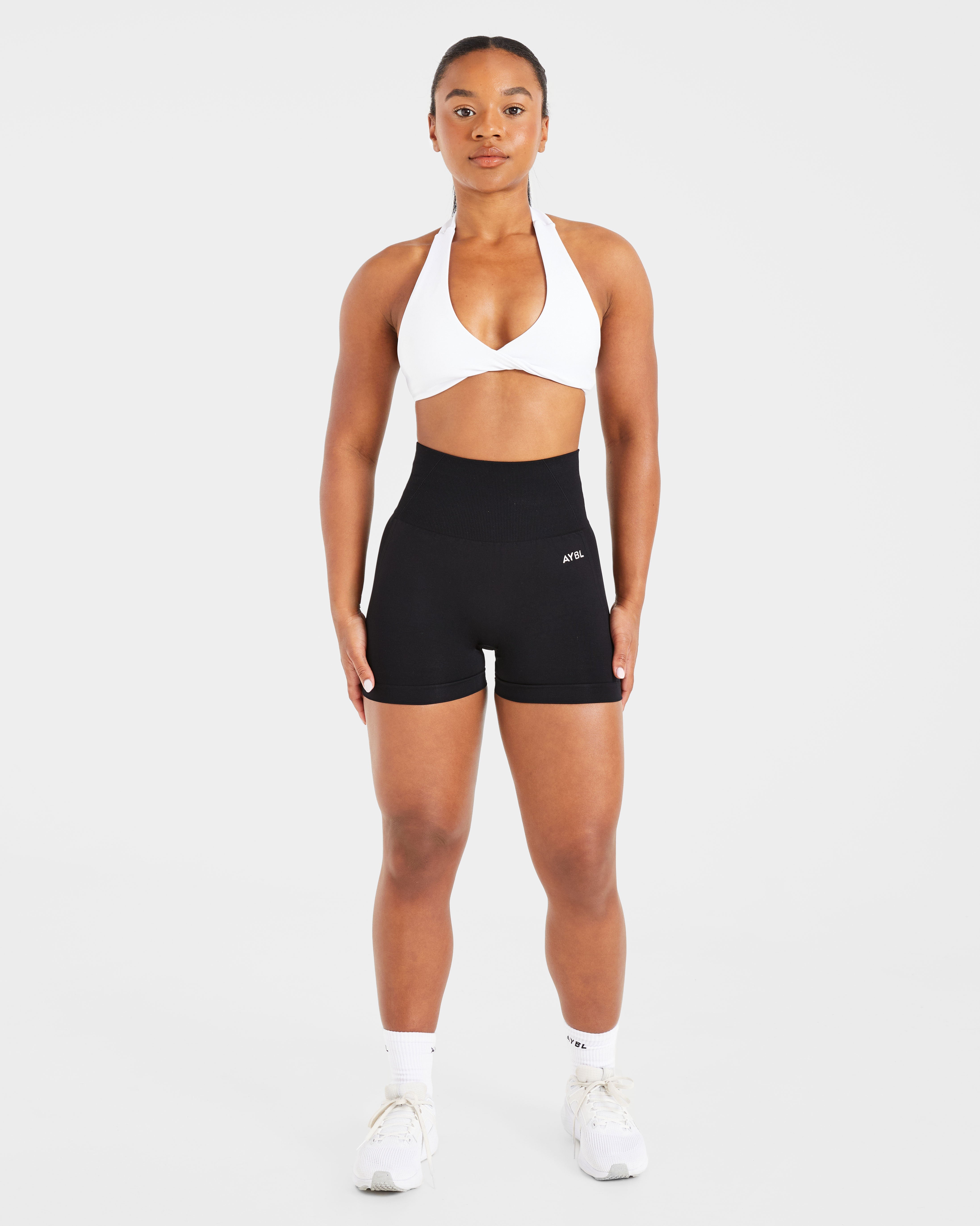 Essential Halterneck Sports Bra - Blanc