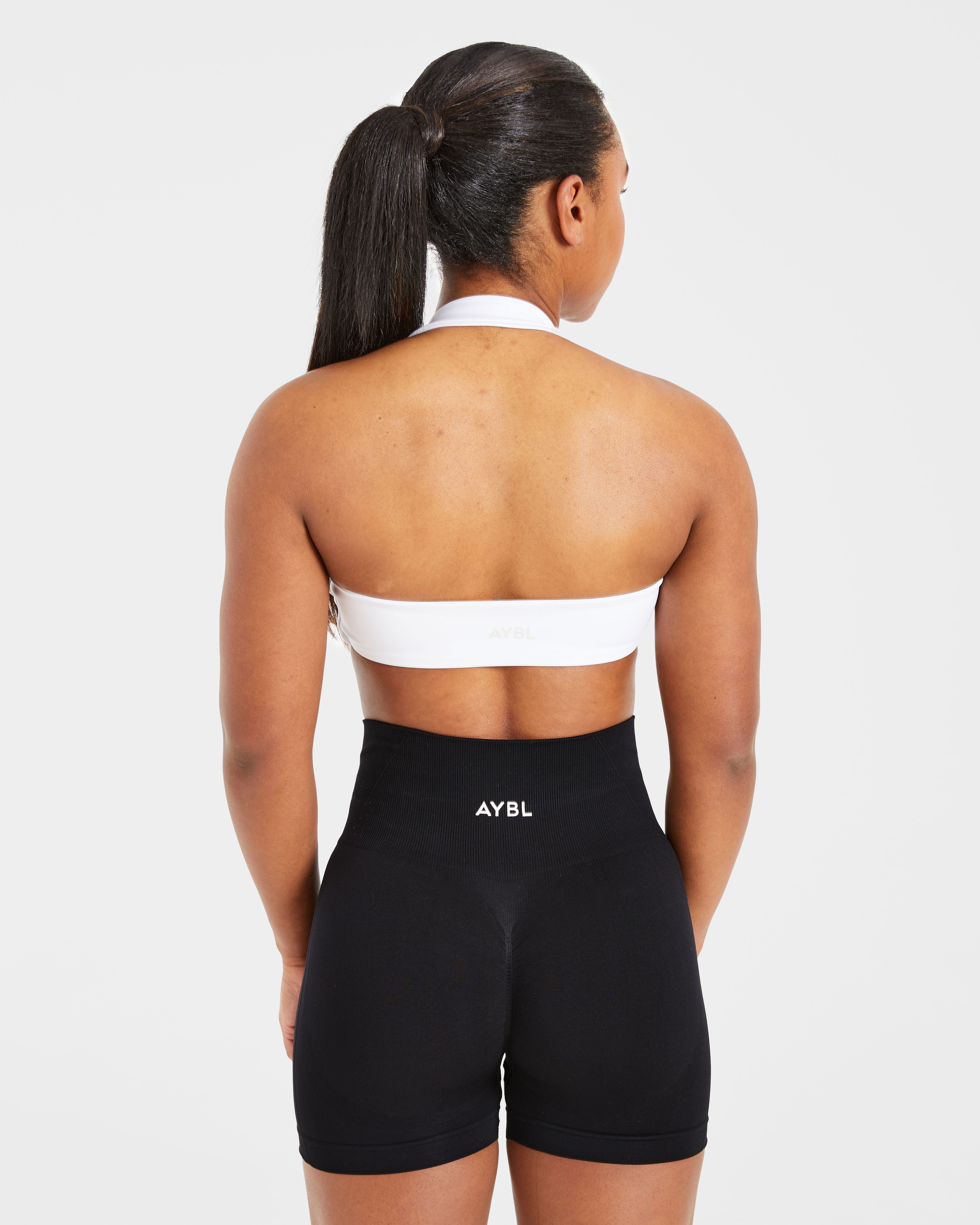 Essential Halterneck Sports Bra - Blanc