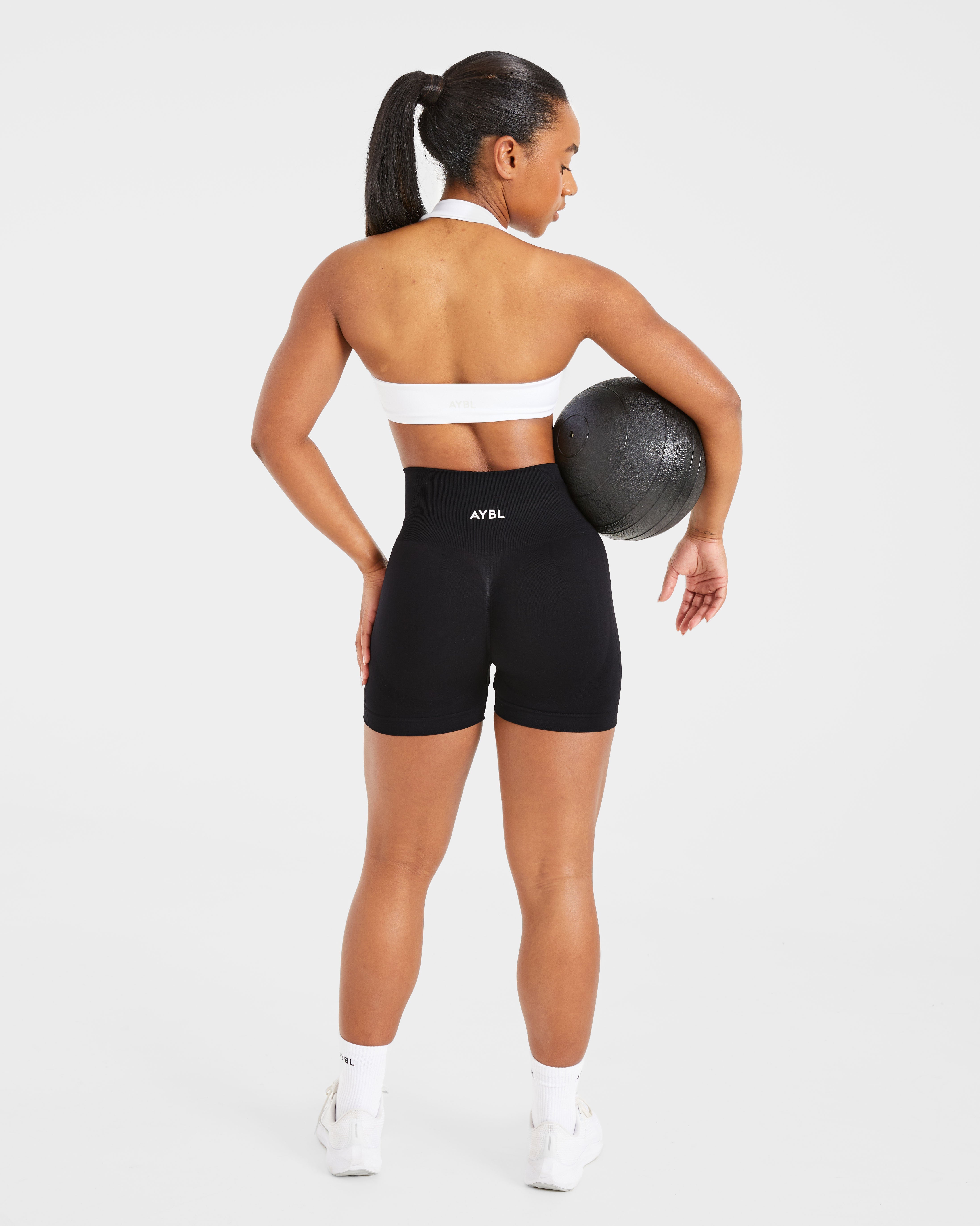 Essential Halterneck Sports Bra - Blanc