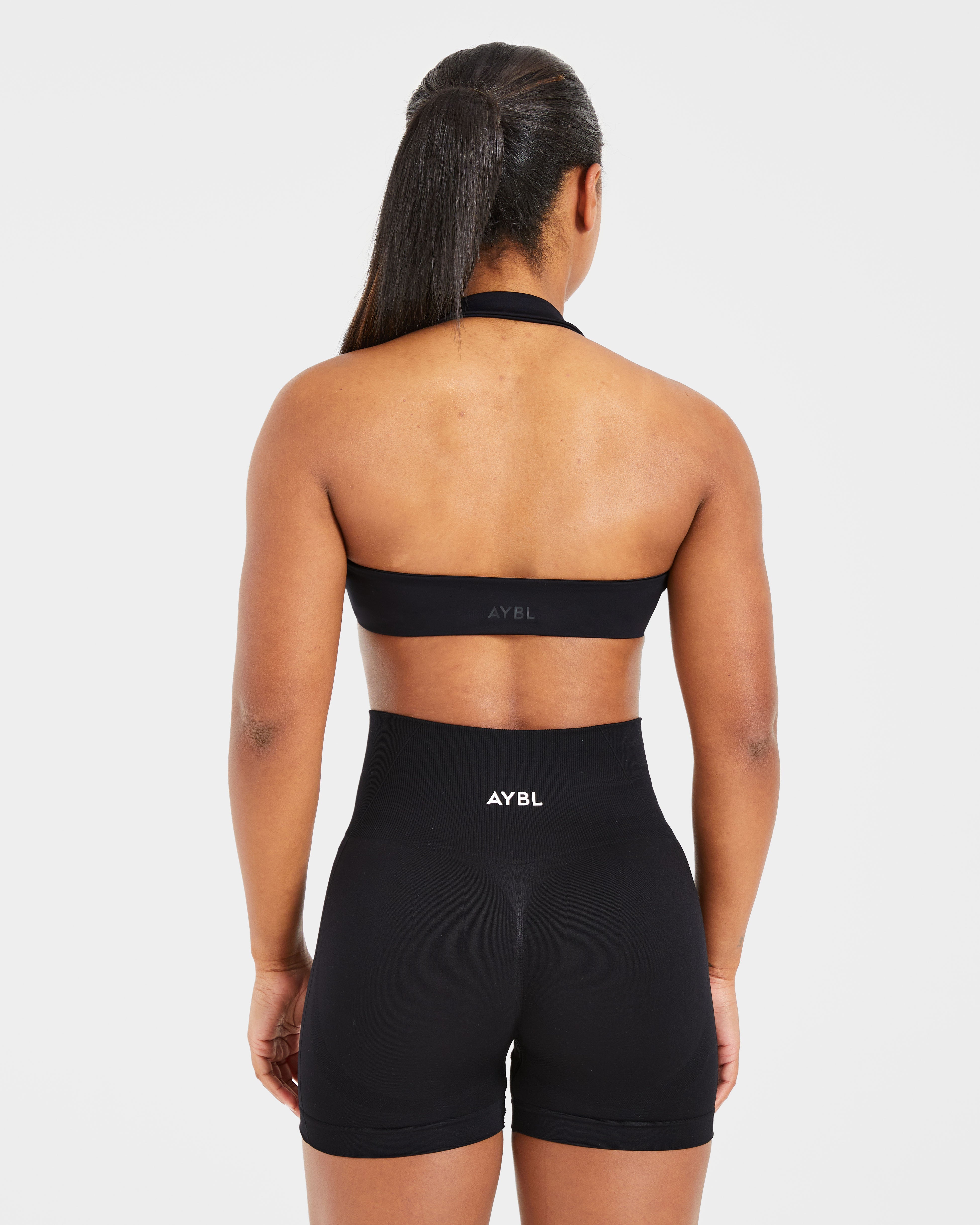 Essential Halterneck Sports Bra - Noir