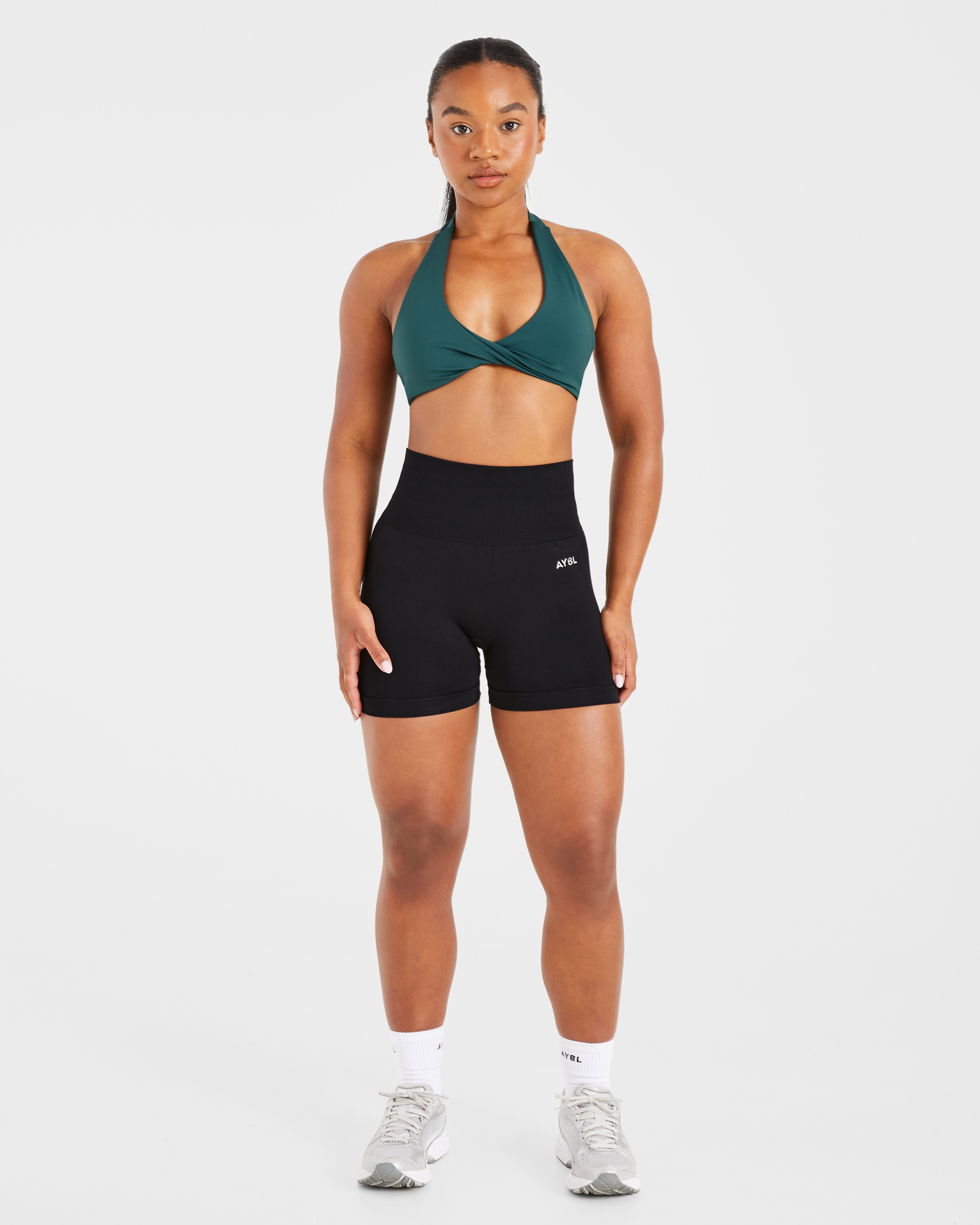 Essential Halterneck Sports Bra - Deep Vert