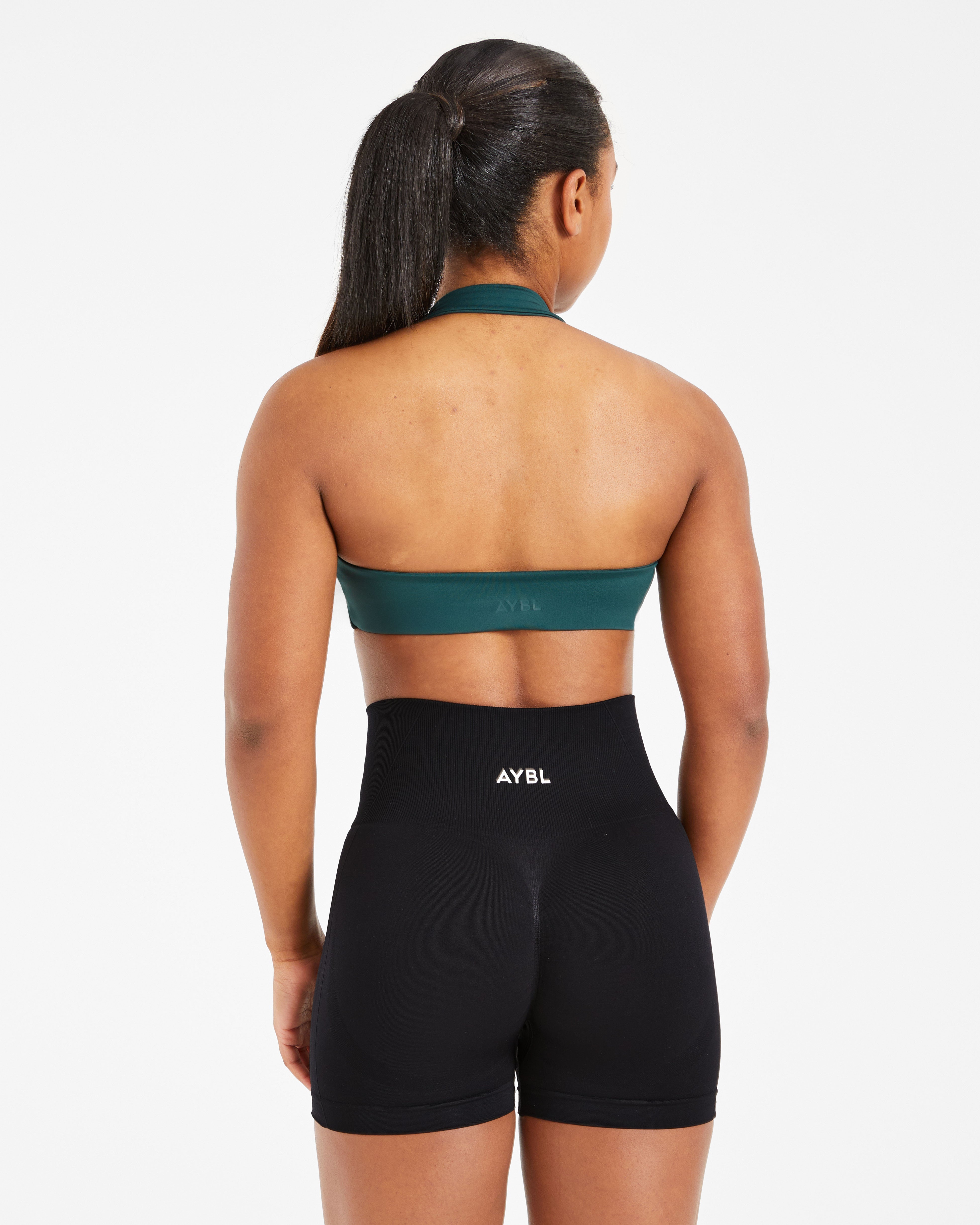 Essential Halterneck Sports Bra - Deep Vert