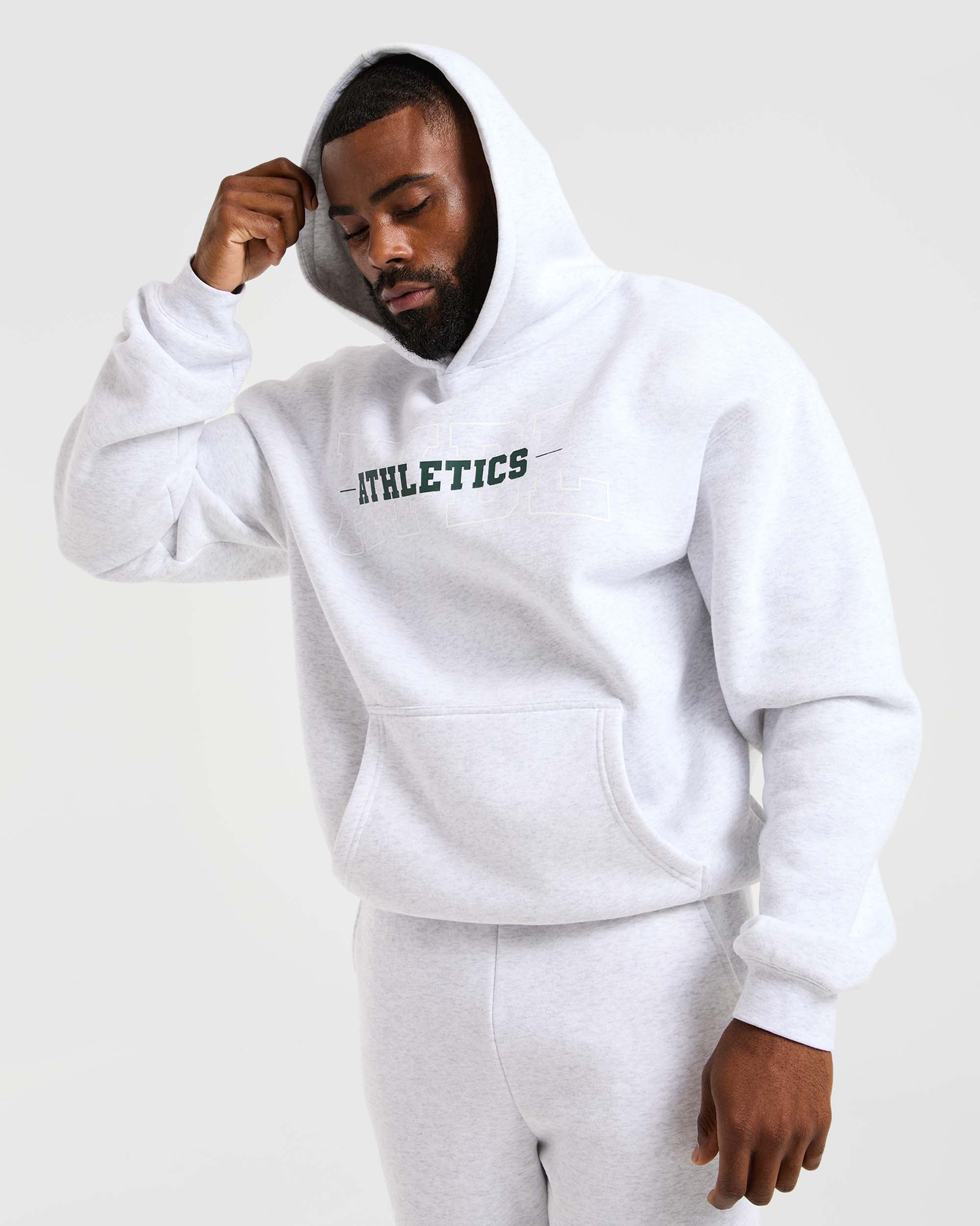 Athletics Oversized Hoodie - Gris Marl