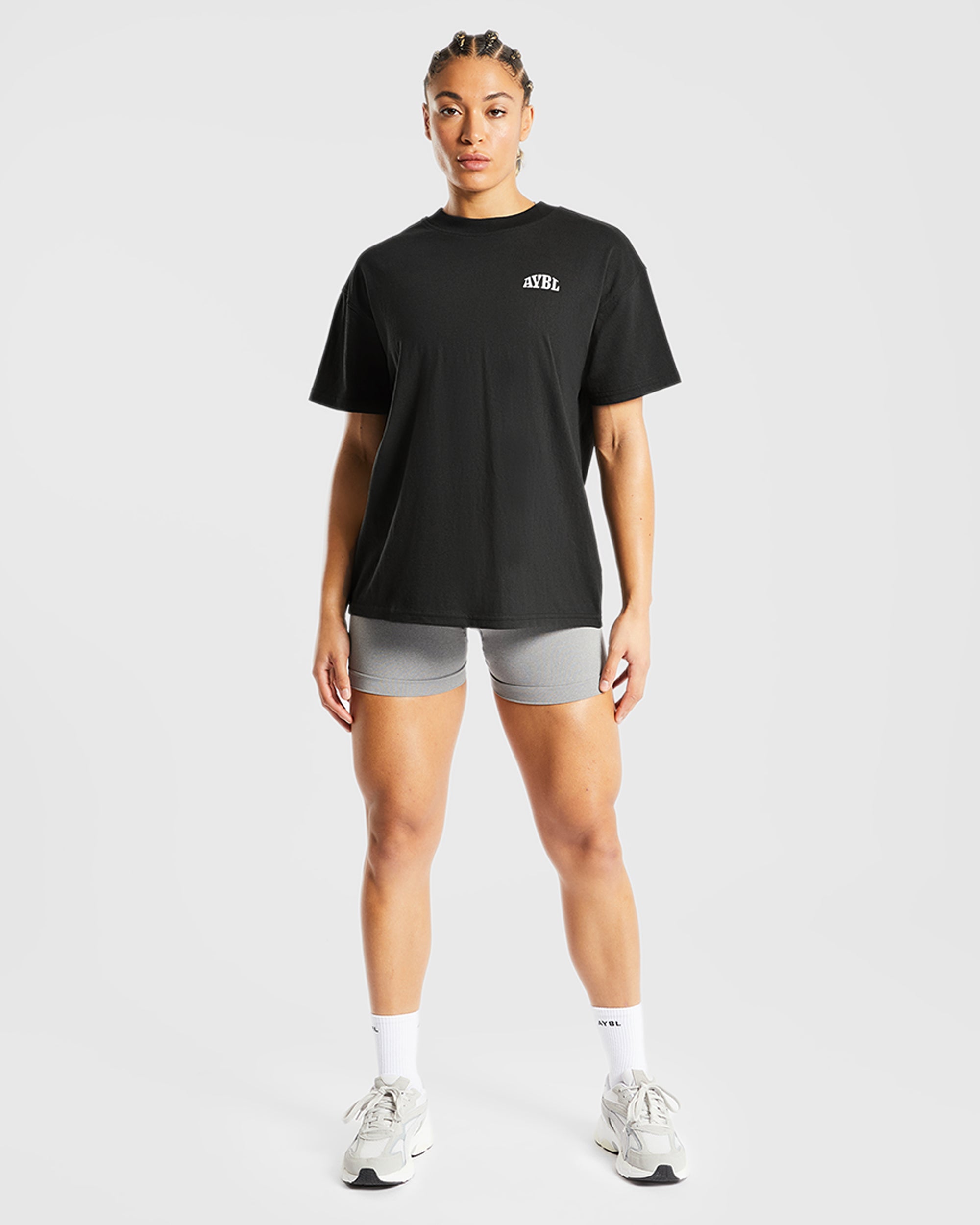 Believe Achieve Oversized T Shirt - Noir