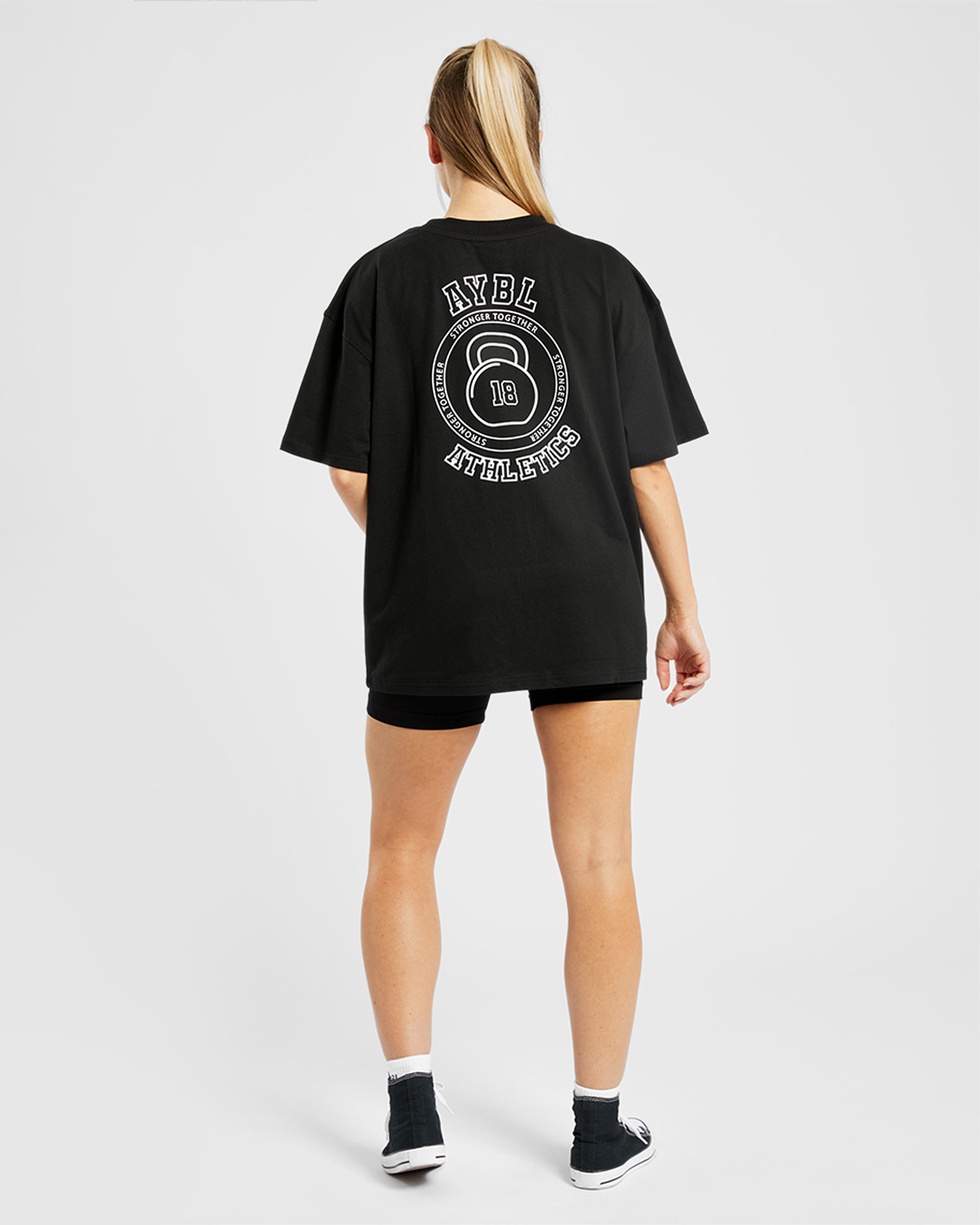 Athletics Kettlebell Oversized T Shirt - Noir