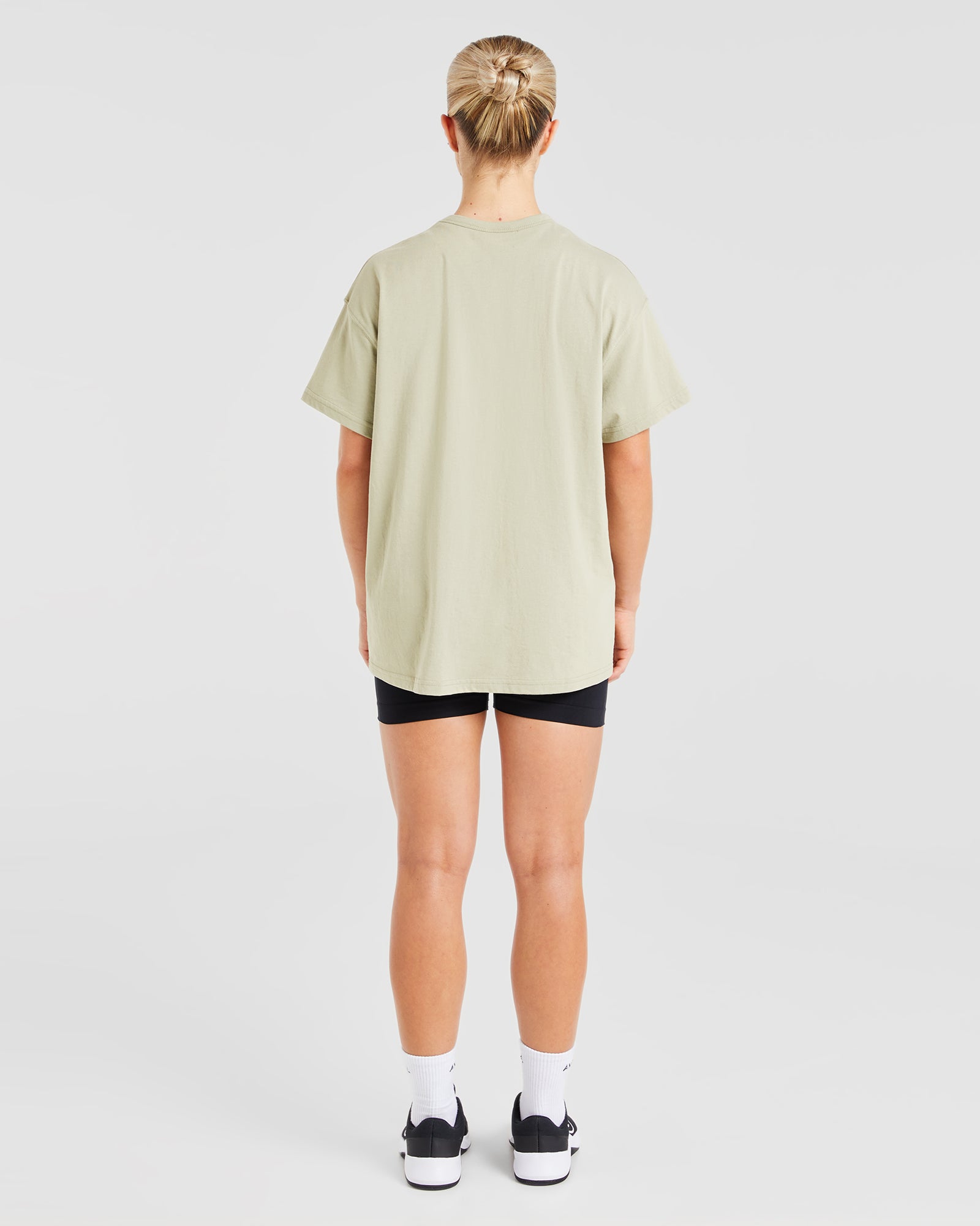 Varsity Oversized T Shirt - Olive Vert