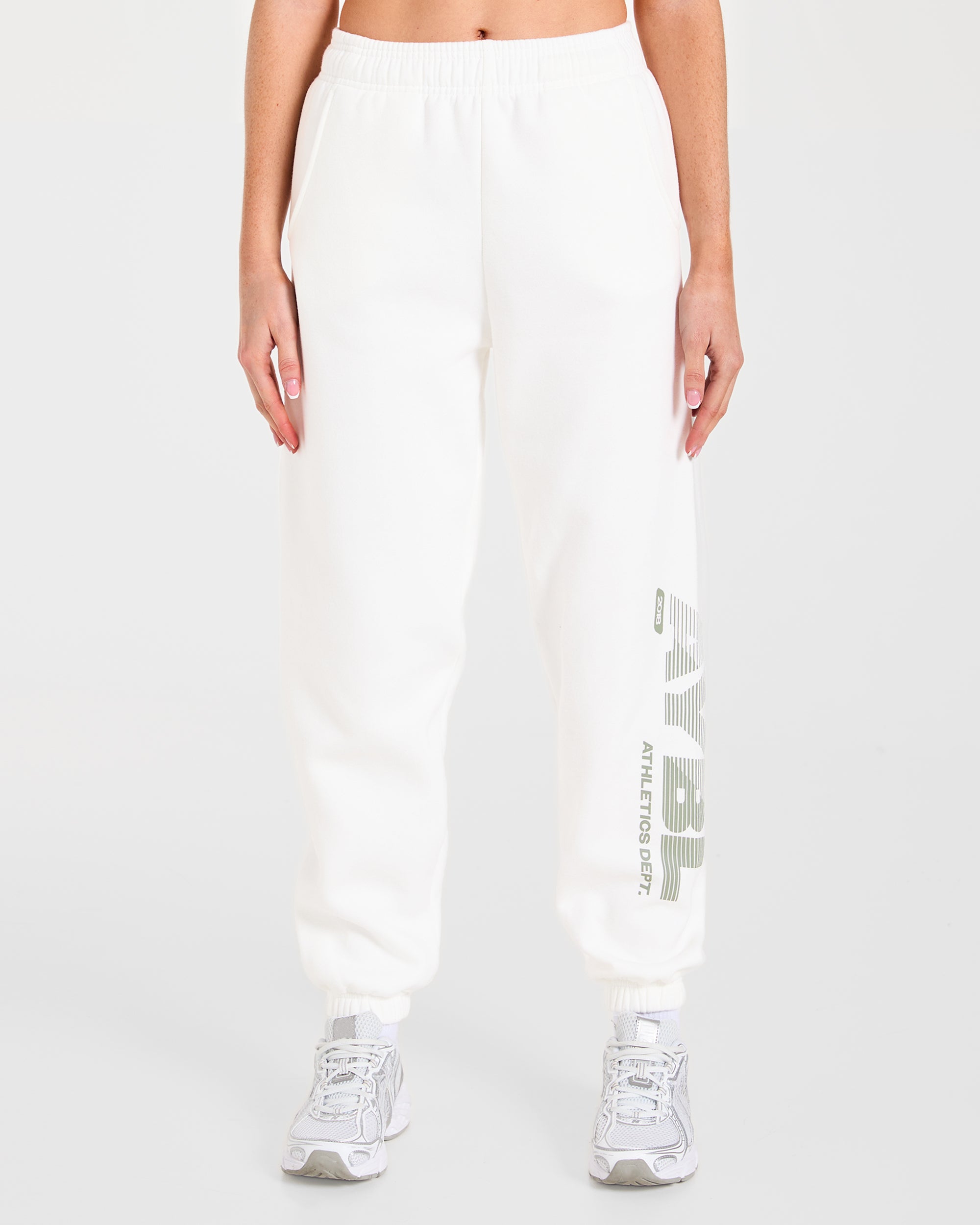 Athletics Dept Oversized Joggers - Off Blanc