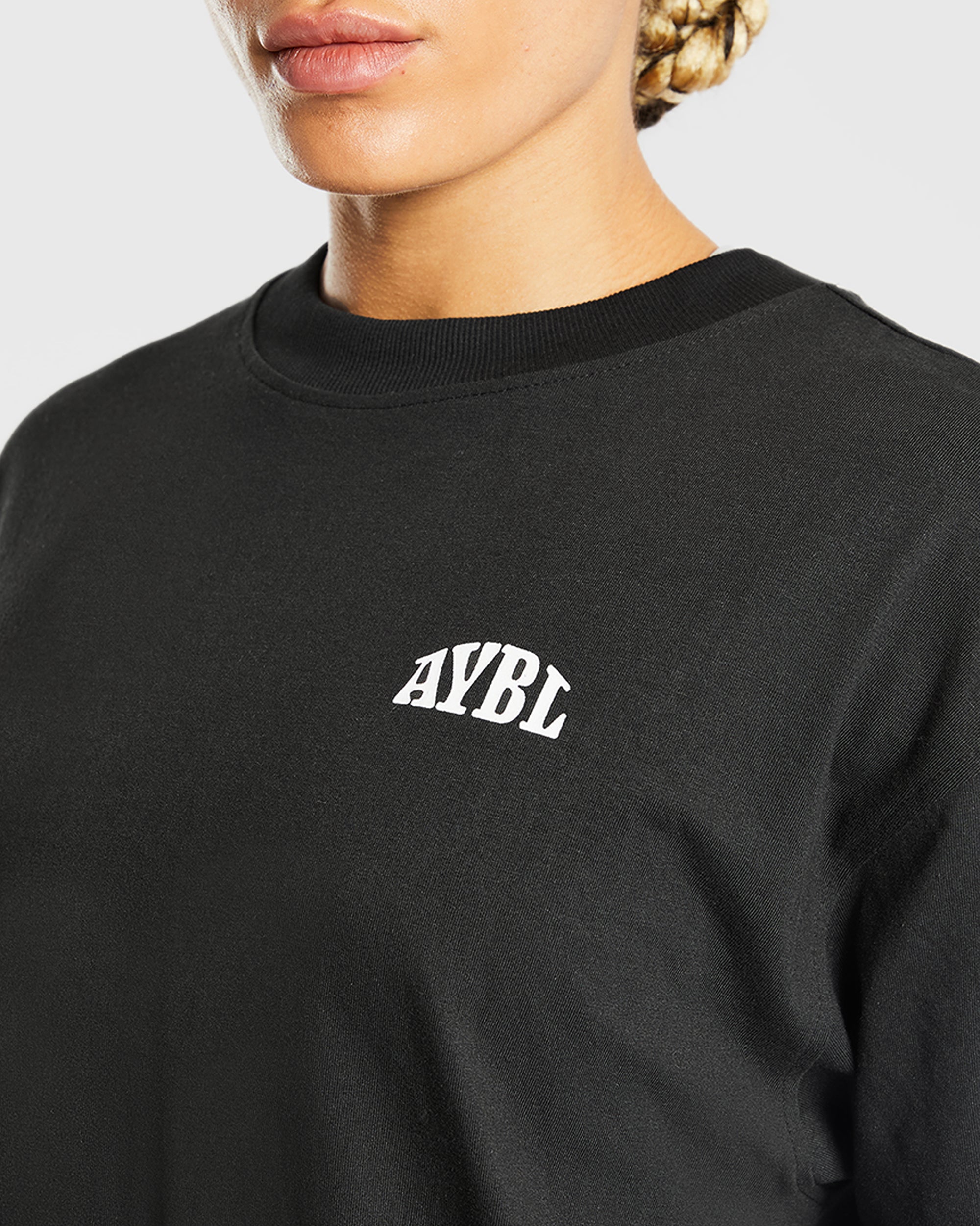 Believe Achieve Oversized T Shirt - Noir