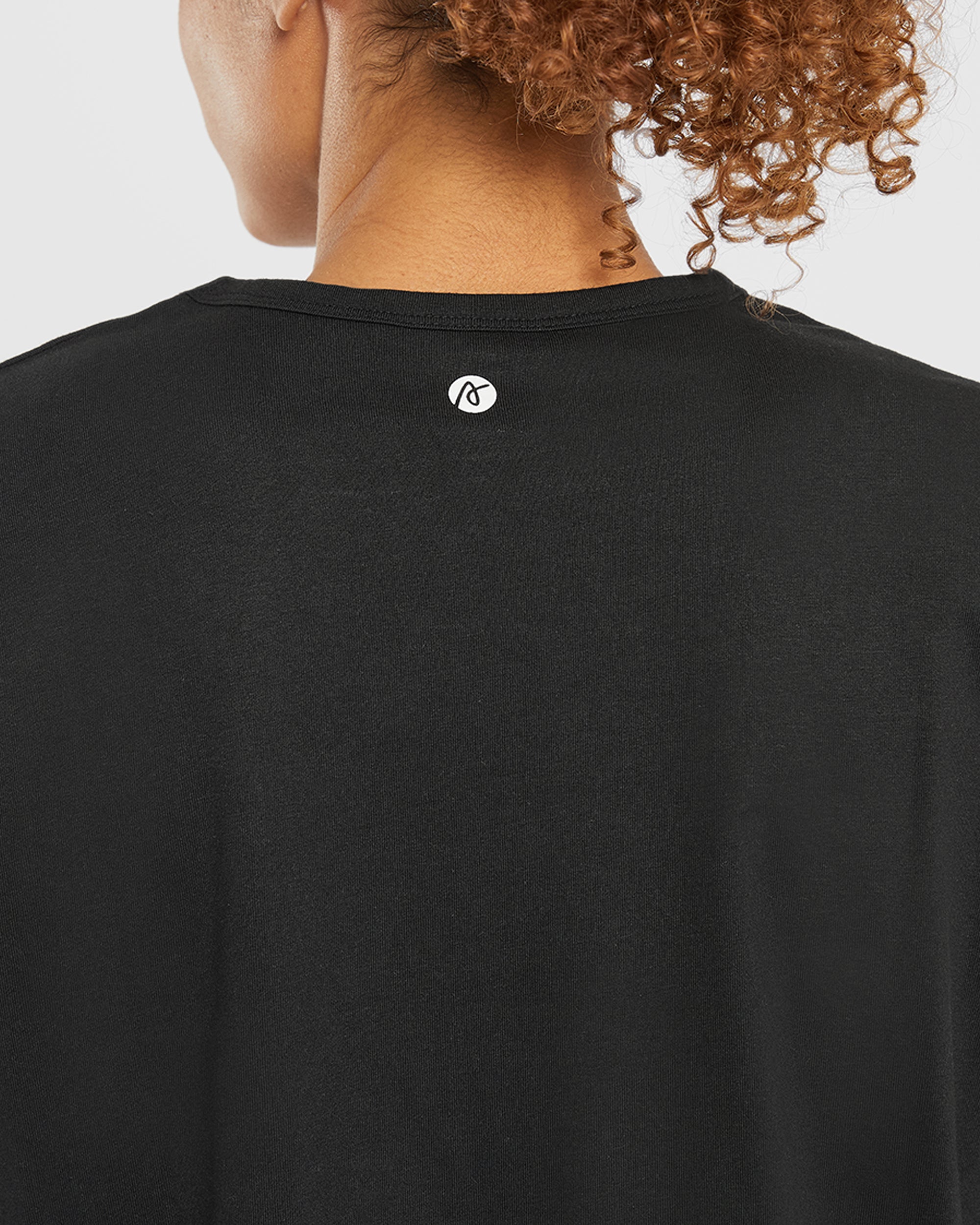 Essential Oversized Long Sleeve T Shirt - Noir