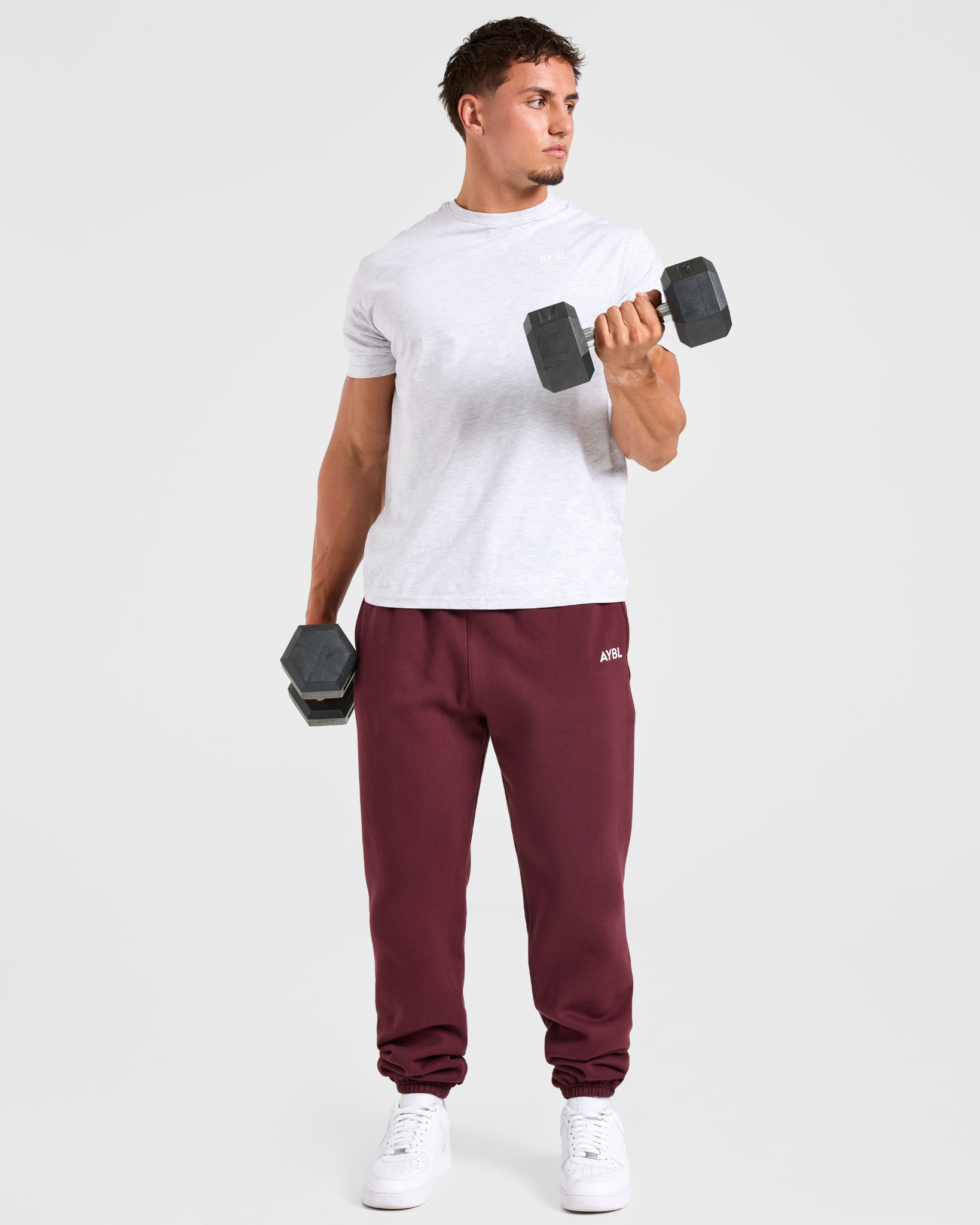 Essential Oversized Joggers - Burgundy Rouge