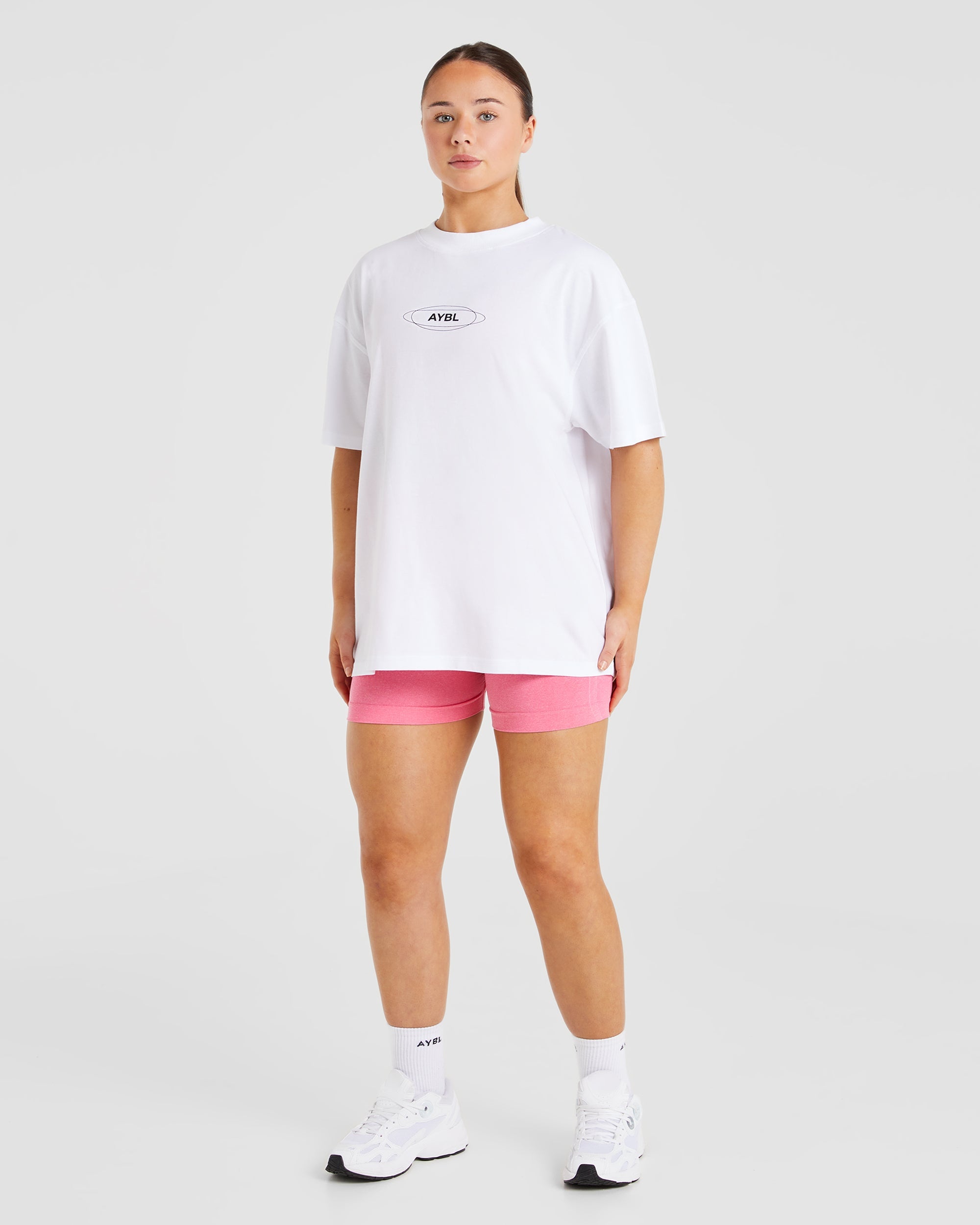 AYBL Cosmic Oversized T Shirt - Blanc