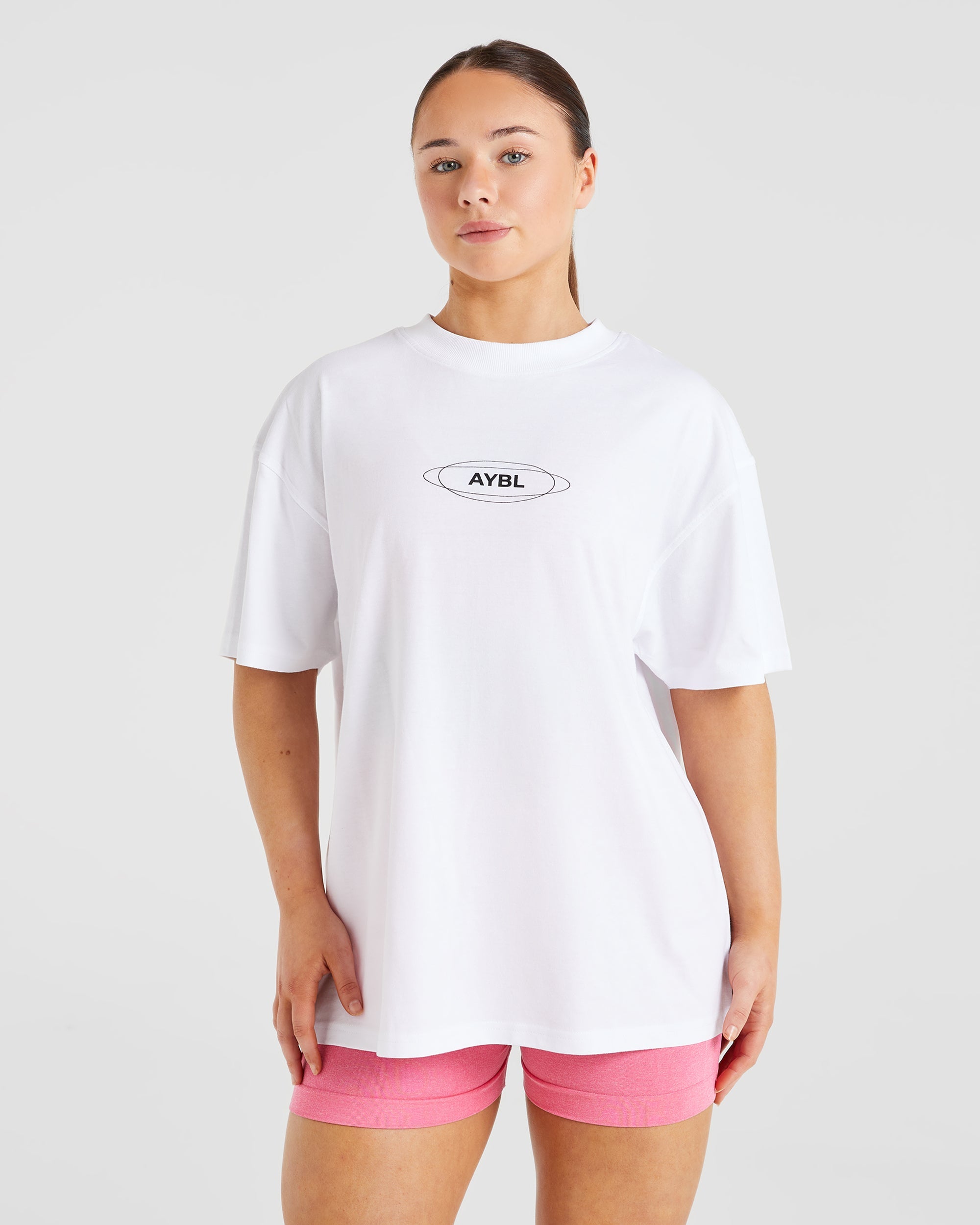 AYBL Cosmic Oversized T Shirt - Blanc