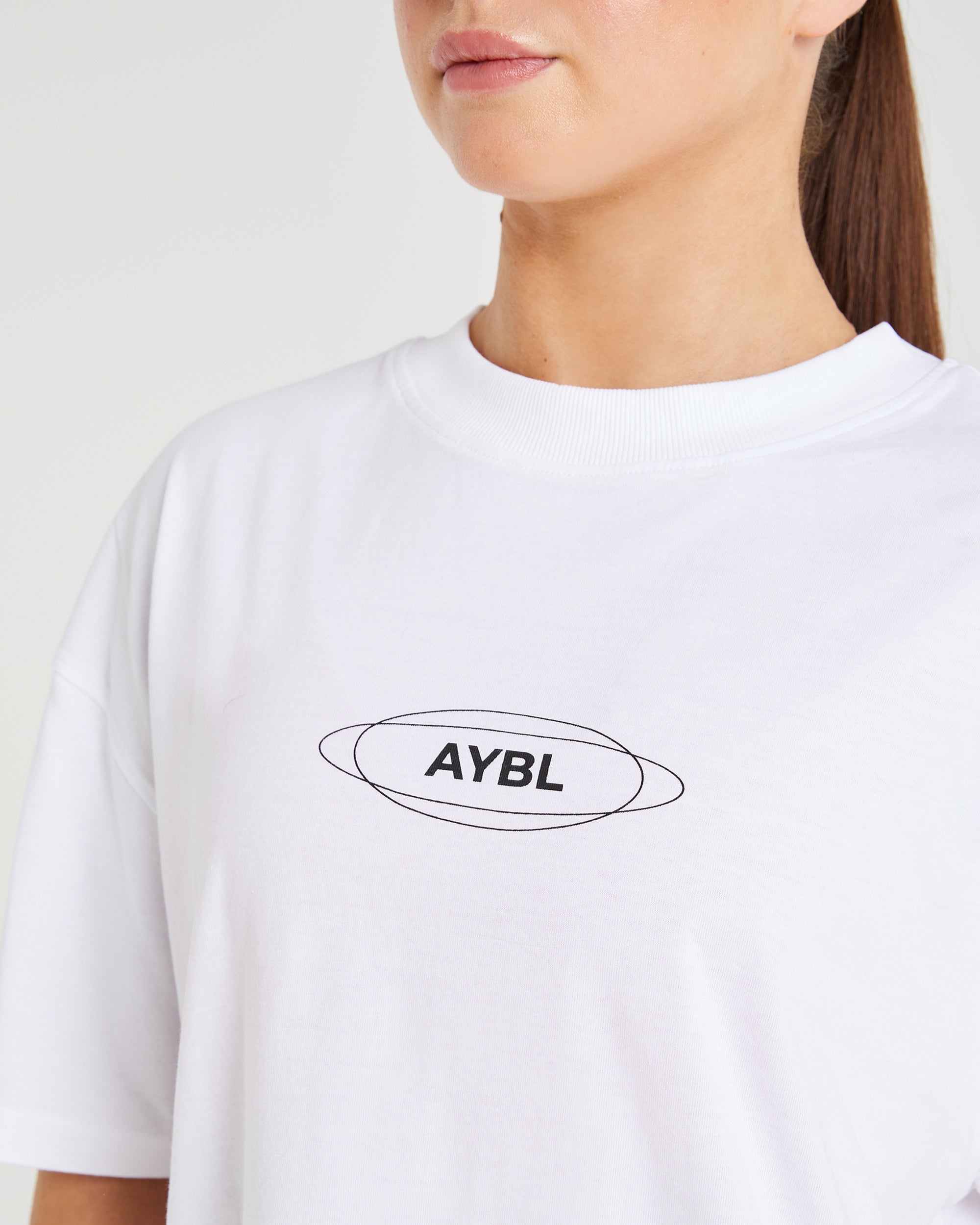 AYBL Cosmic Oversized T Shirt - Blanc