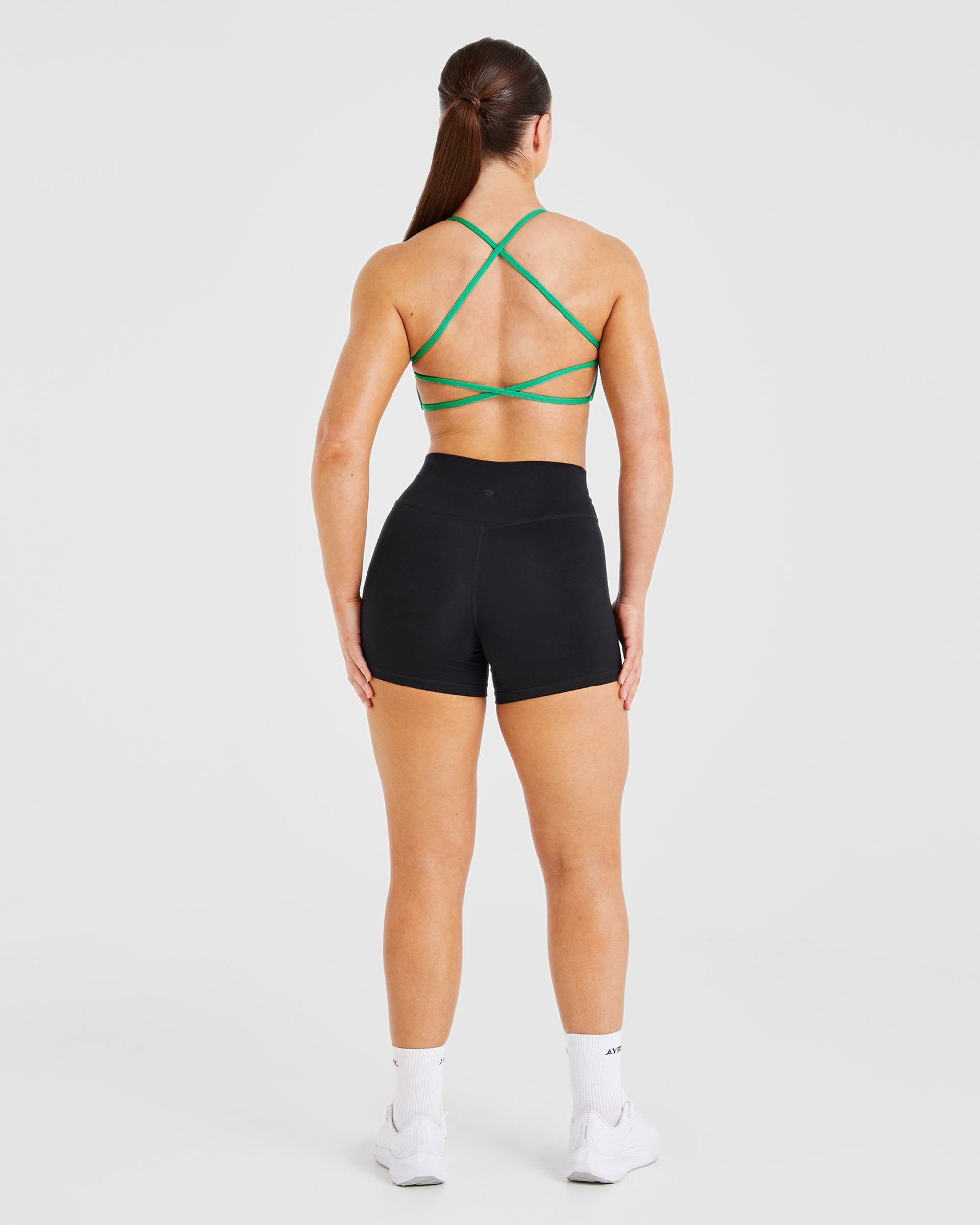 Essential Crossback Sports Bra - Emerald Vert