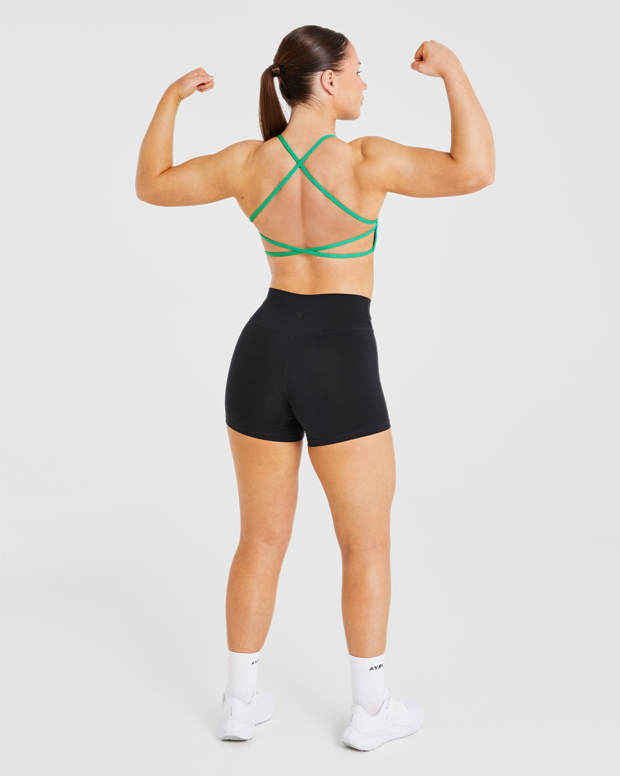 Essential Crossback Sports Bra - Emerald Vert