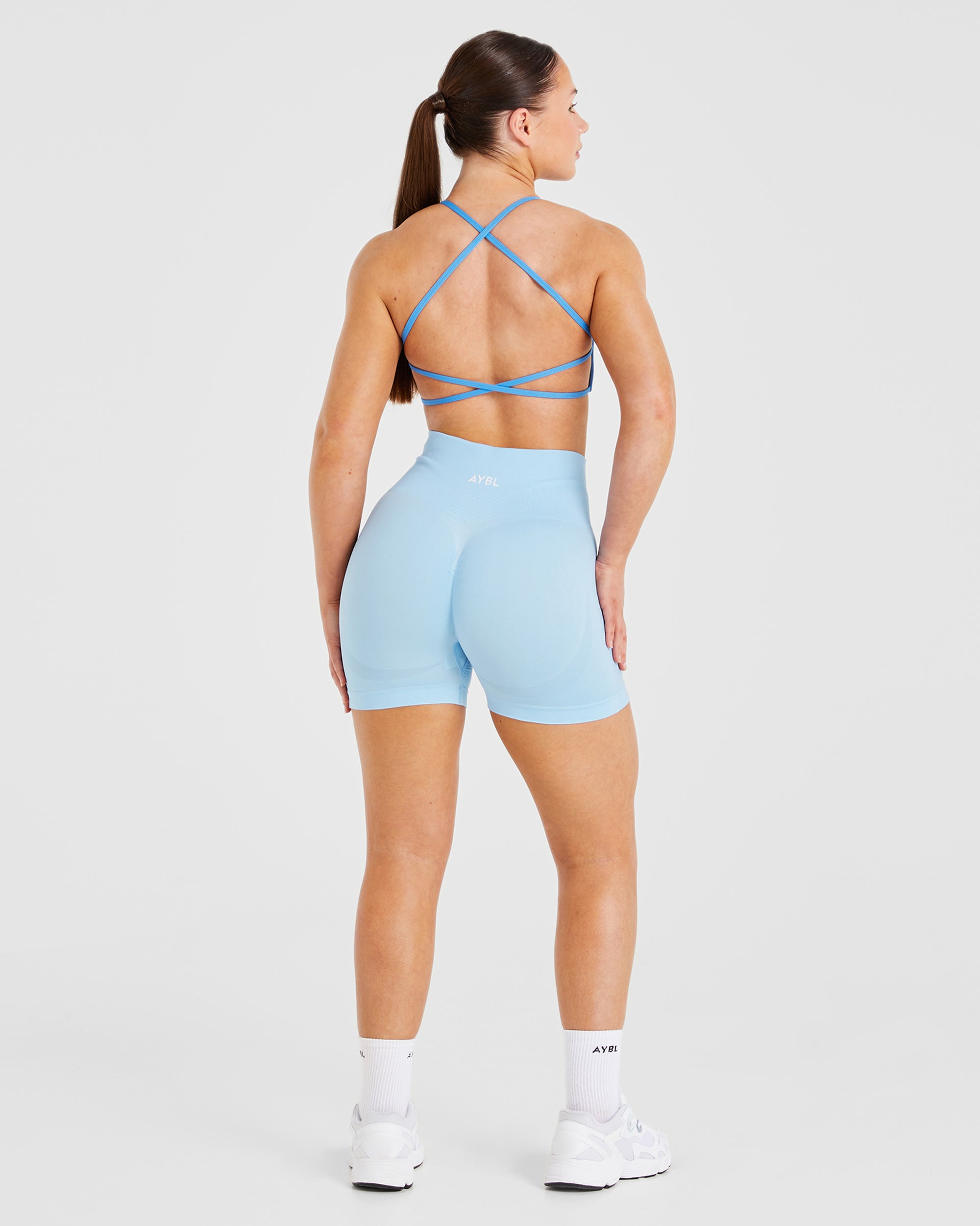 Essential Crossback Sports Bra - Summer Bleu