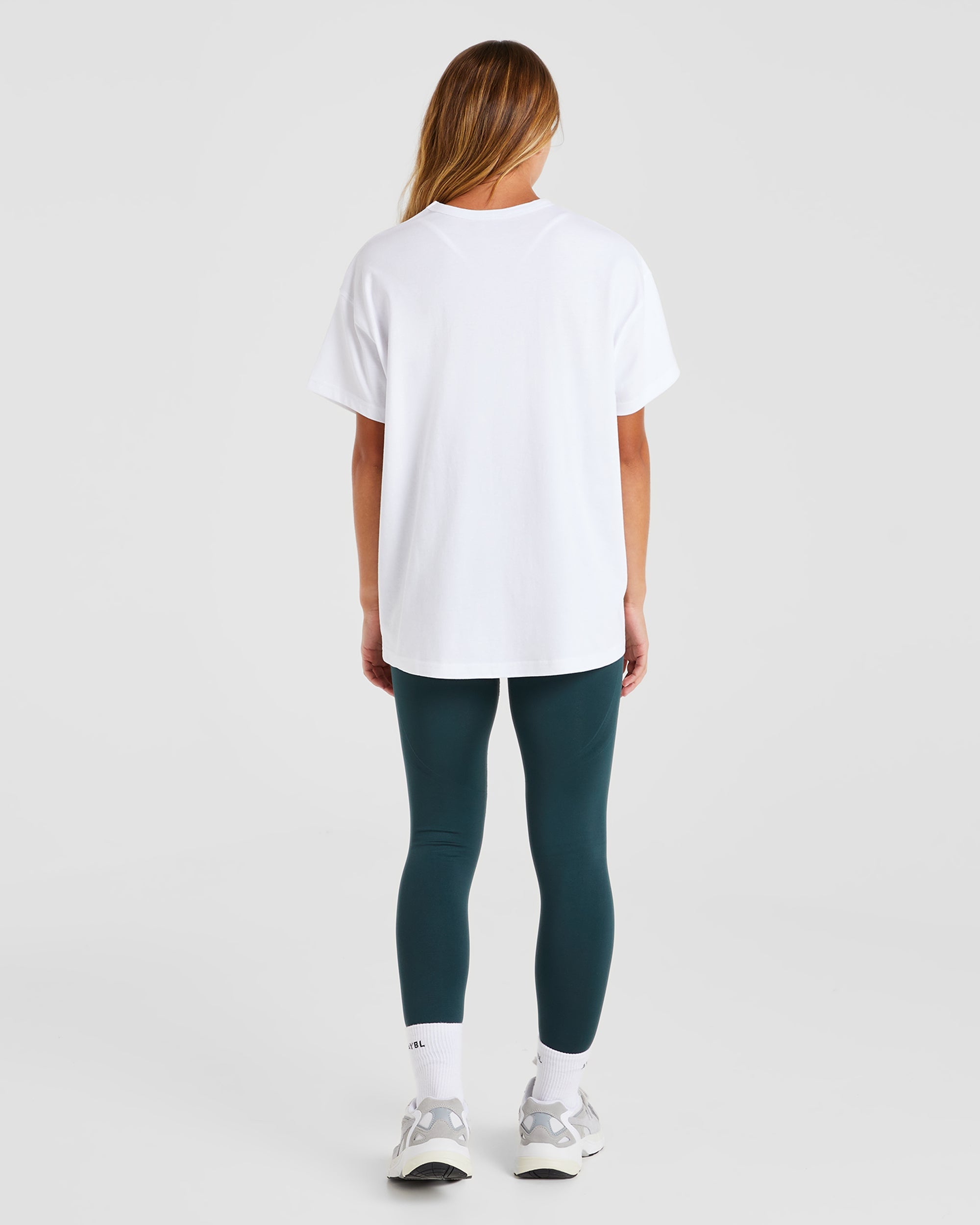 AYBL Script Oversized T Shirt - Blanc