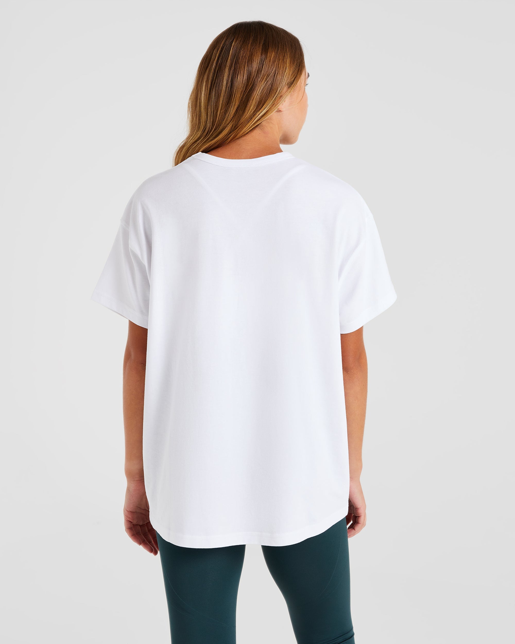 AYBL Script Oversized T Shirt - Blanc