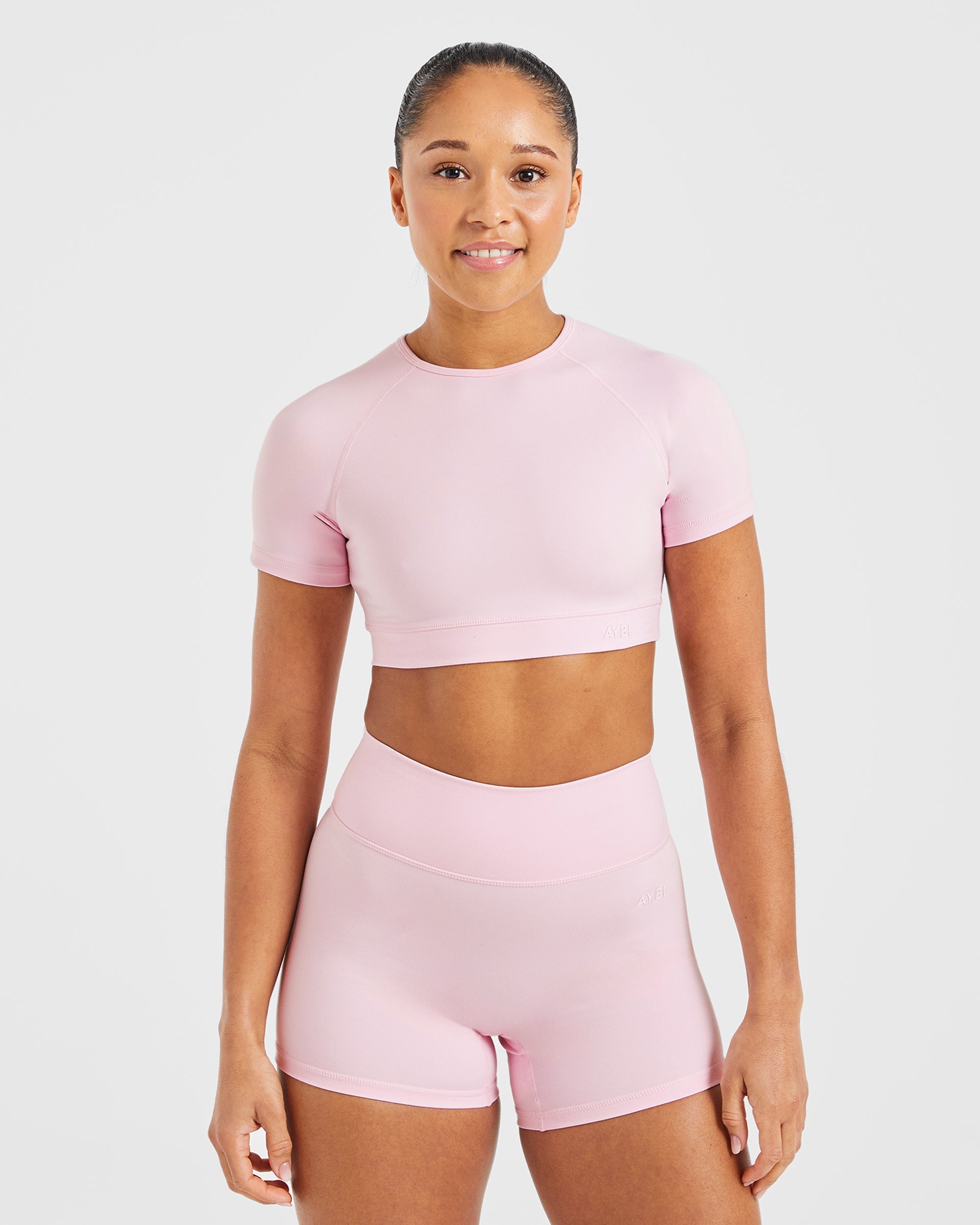 Staple Crop Top - Pastel Rose