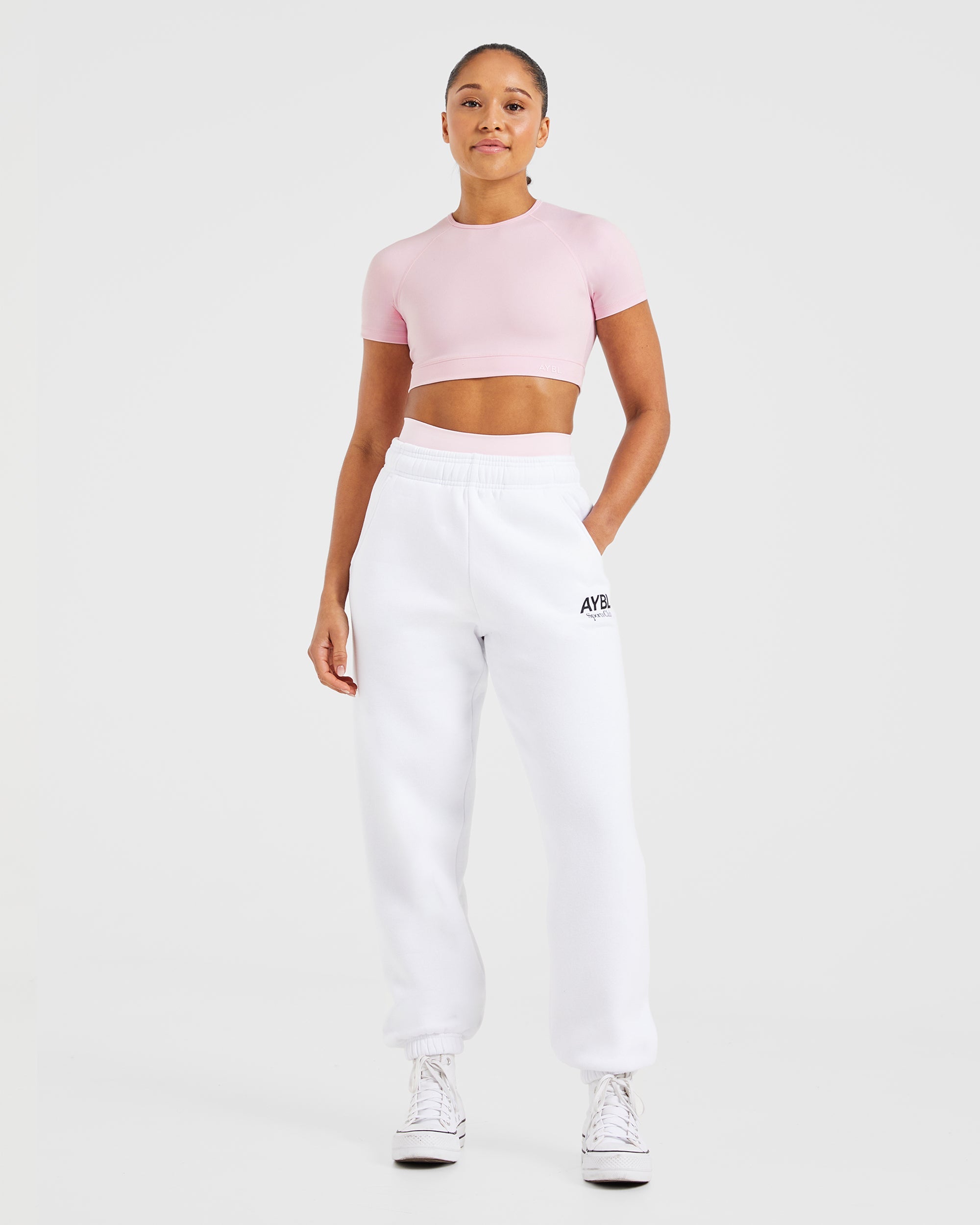 Staple Crop Top - Pastel Rose