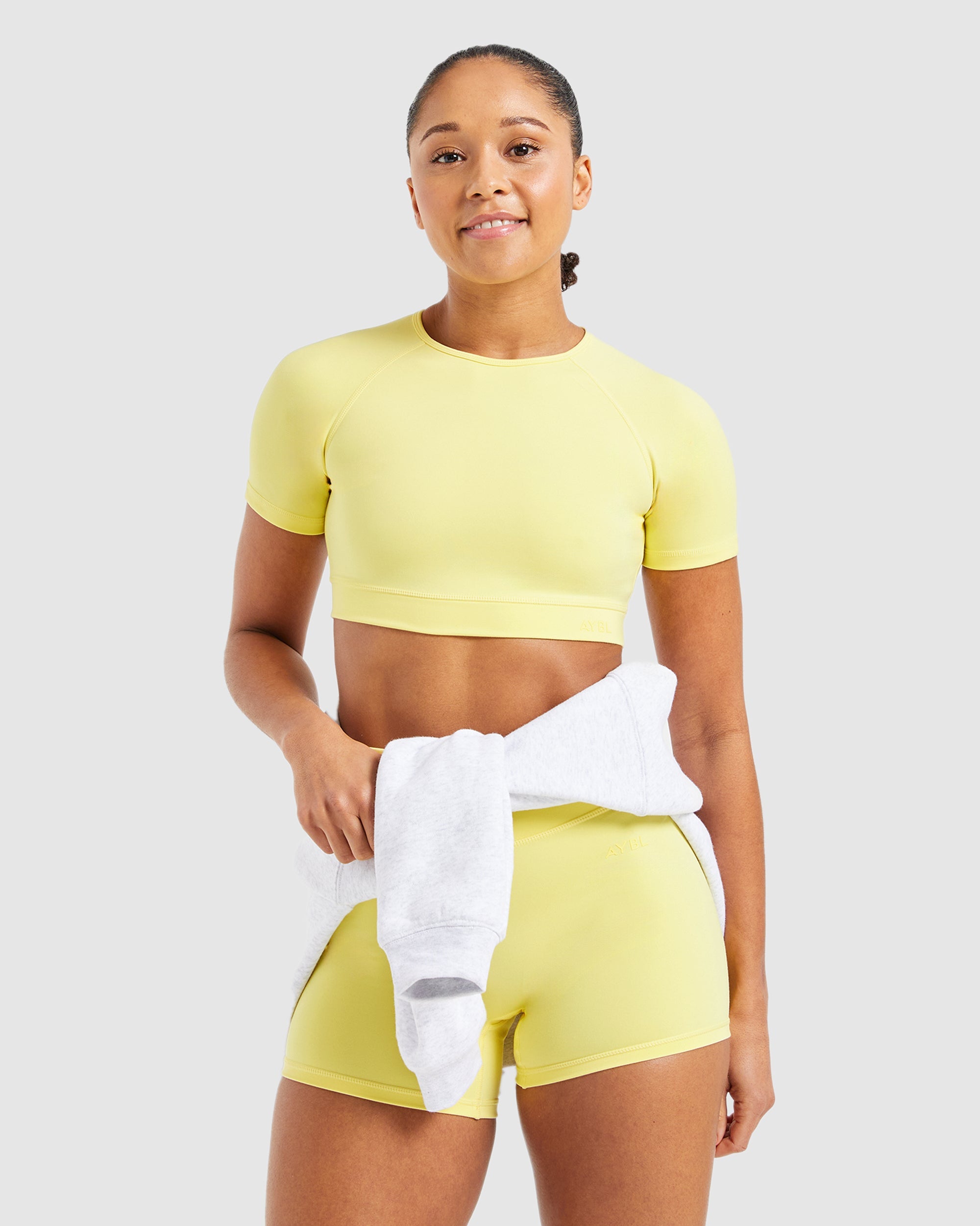 Staple Crop Top - Pastel Lemon