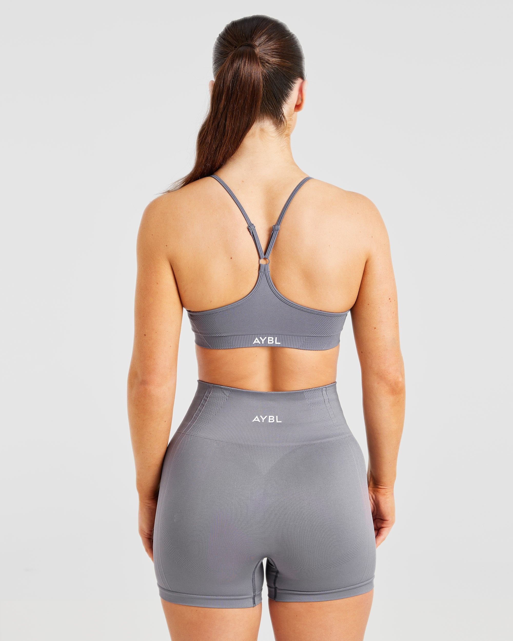 Balance V3 Seamless Strappy Sports Bra - Charcoal Gris