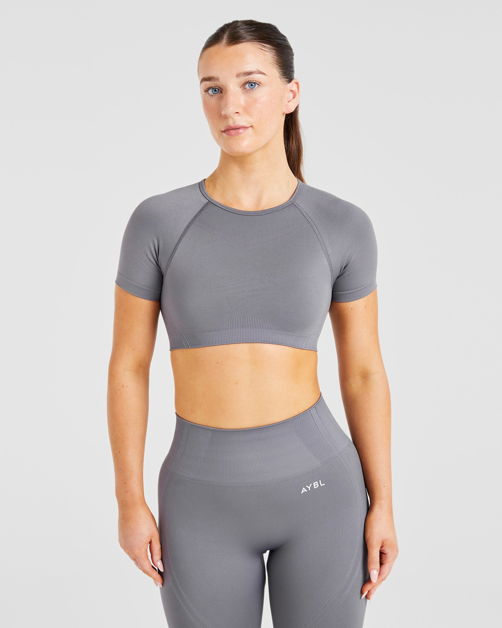 Balance V3 Seamless Crop Top - Charcoal Gris