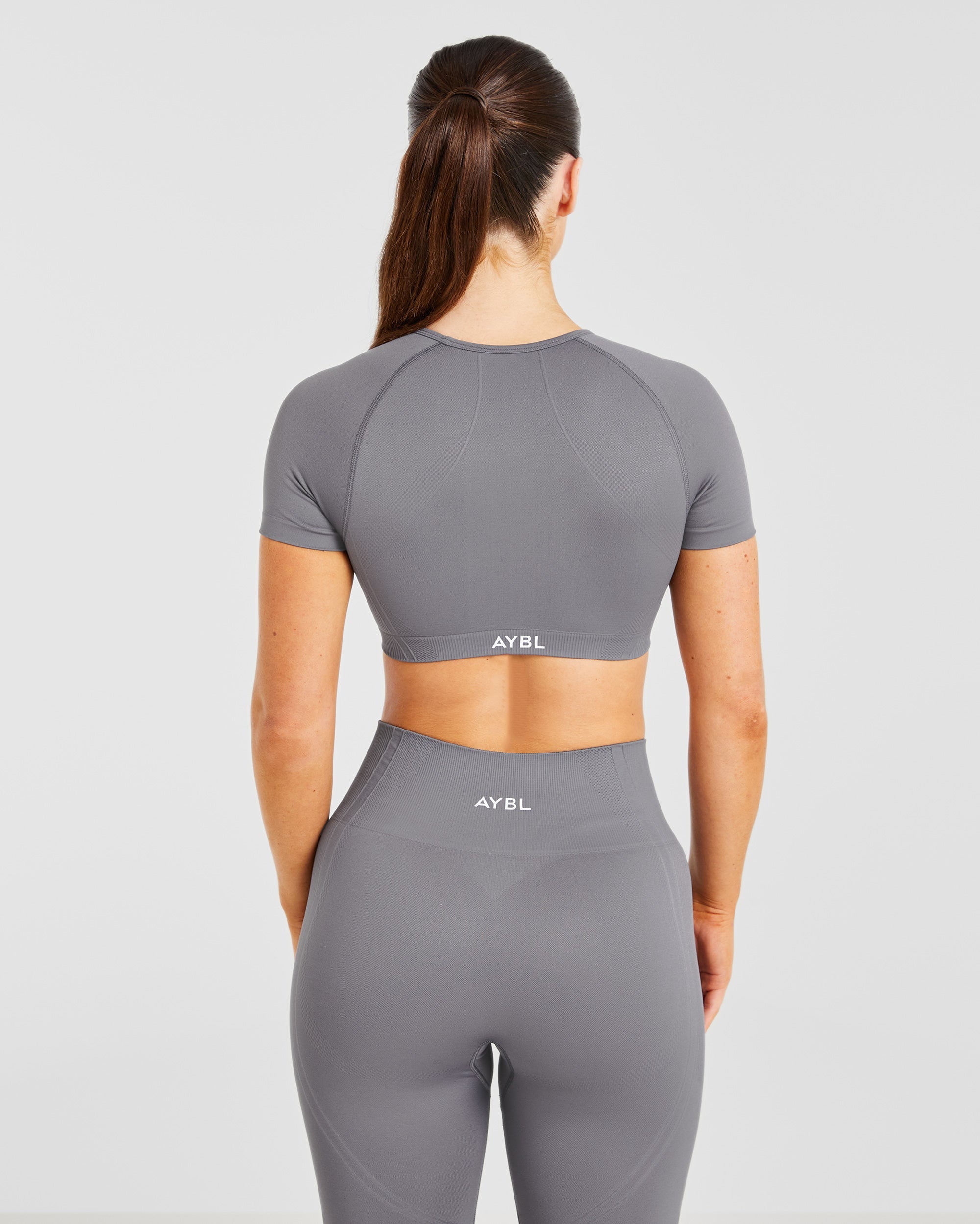 Balance V3 Seamless Crop Top - Charcoal Gris