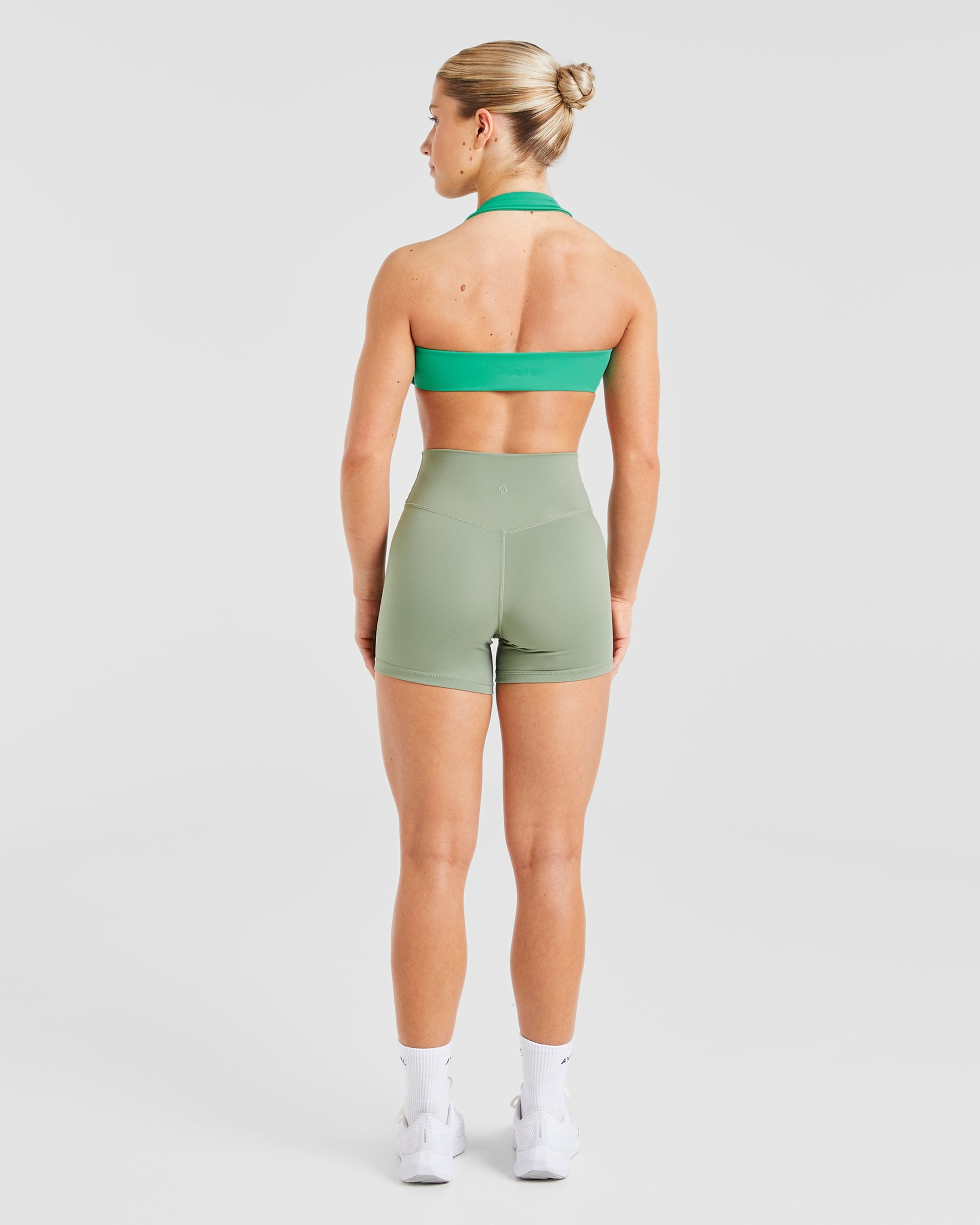 Essential Halterneck Sports Bra - Emerald Vert