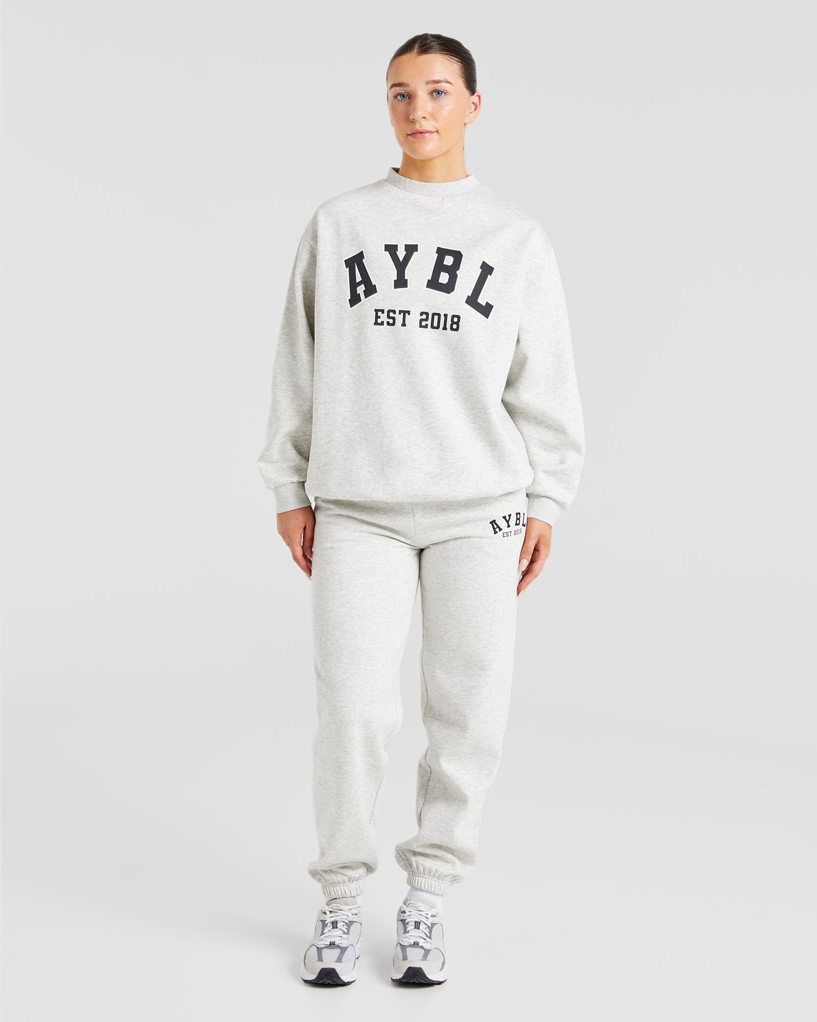 Varsity Graphic Oversized Sweatshirt - Gris Marl