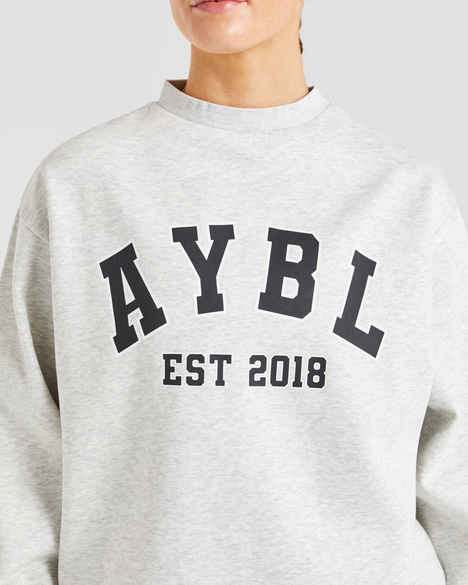 Varsity Graphic Oversized Sweatshirt - Gris Marl