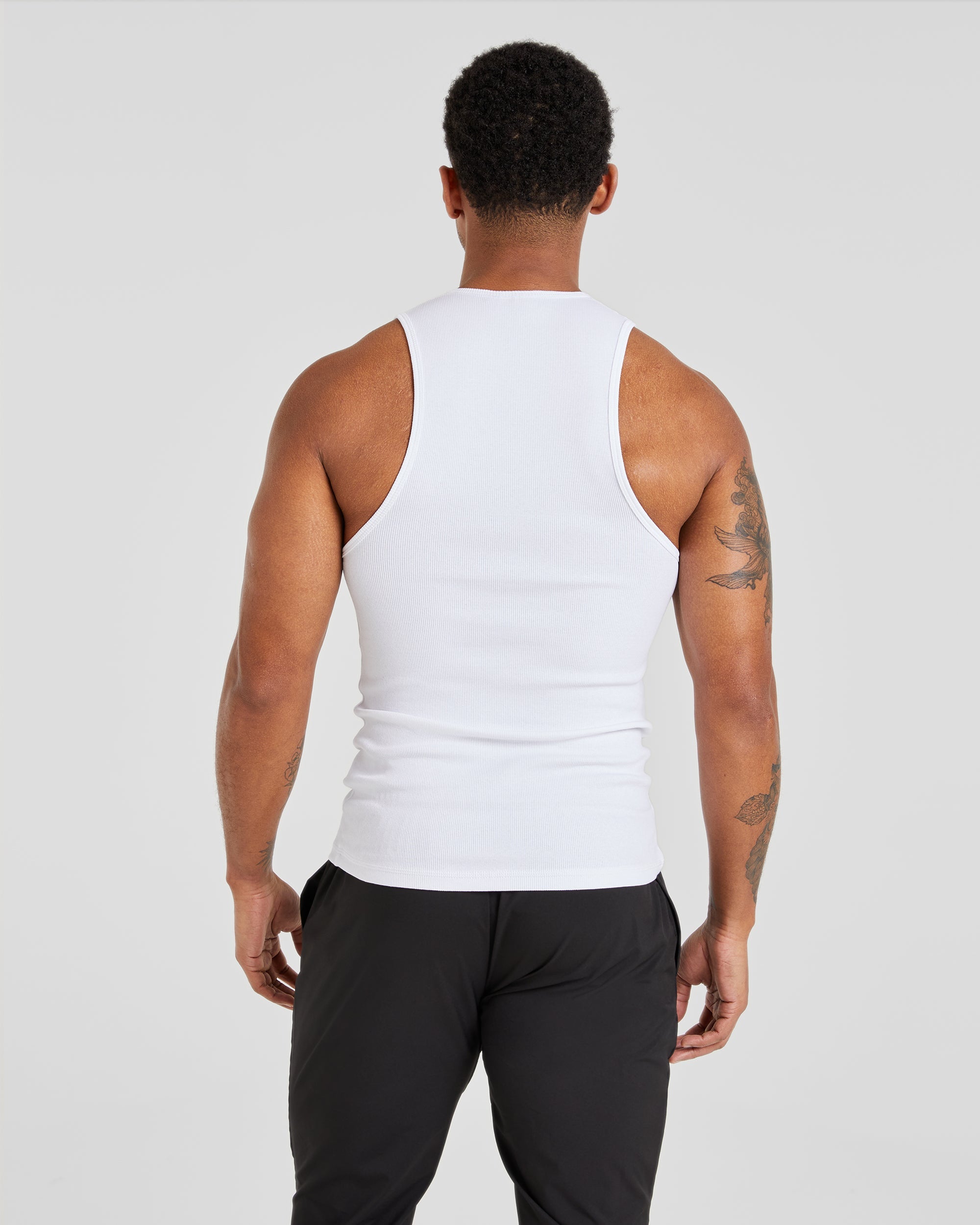 Essential Ribbed Tank - Blanc