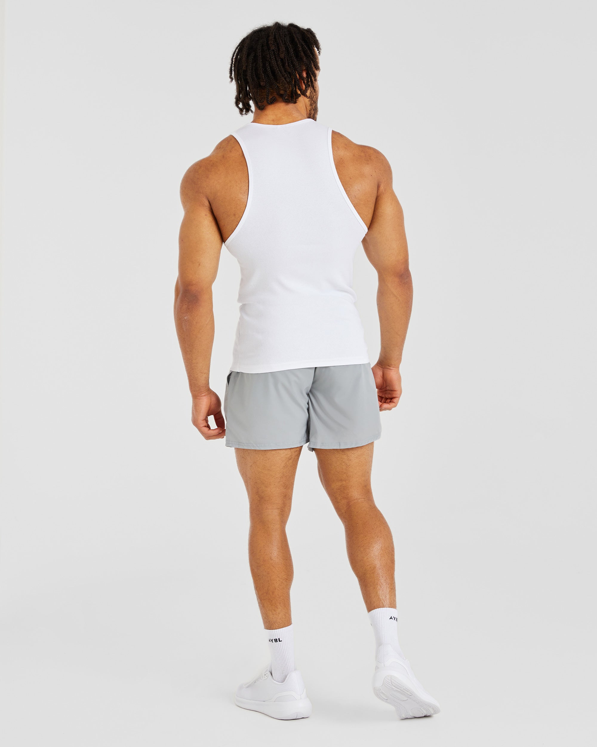 Muscle Ribbed Tank - Blanc