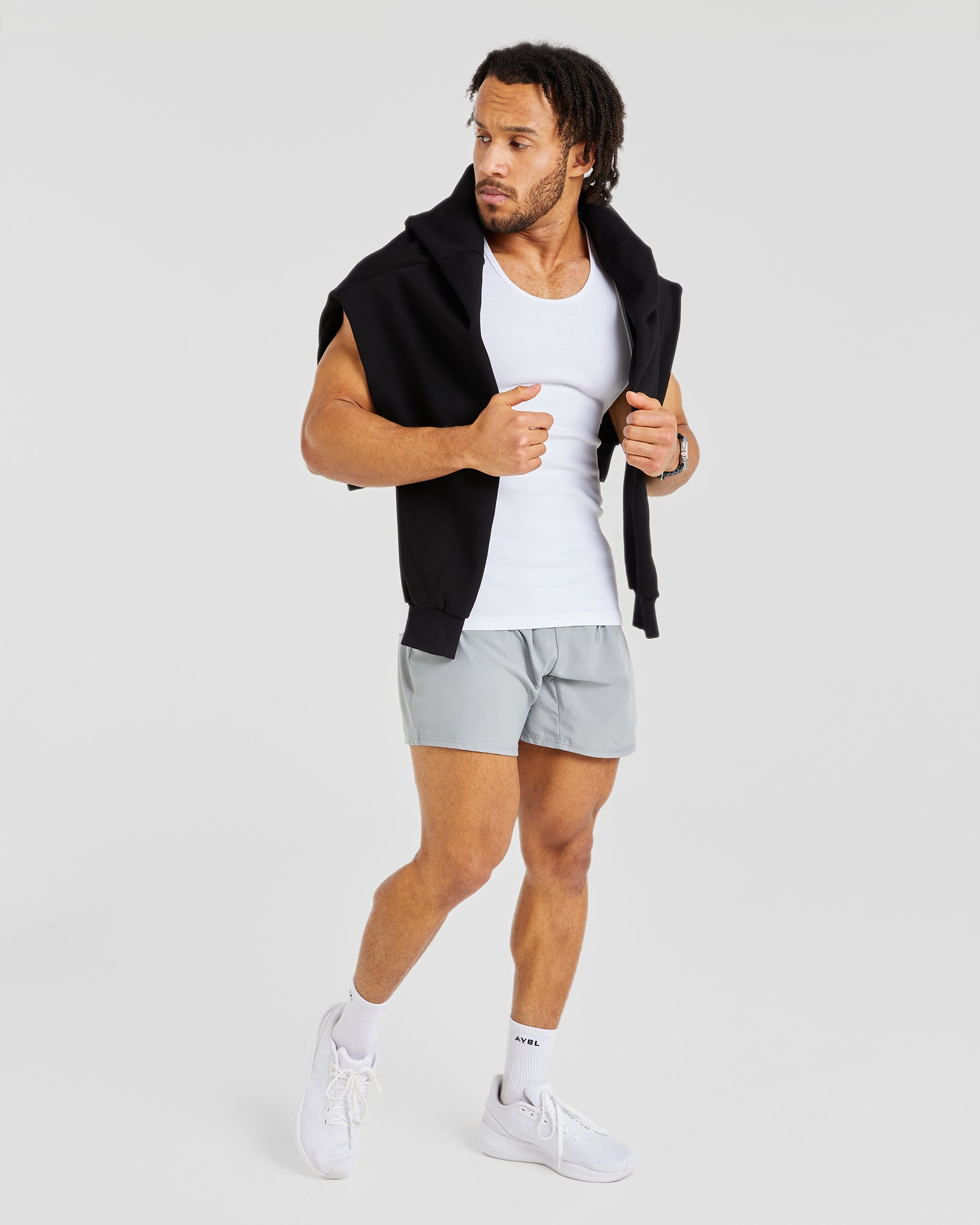 Muscle Ribbed Tank - Blanc