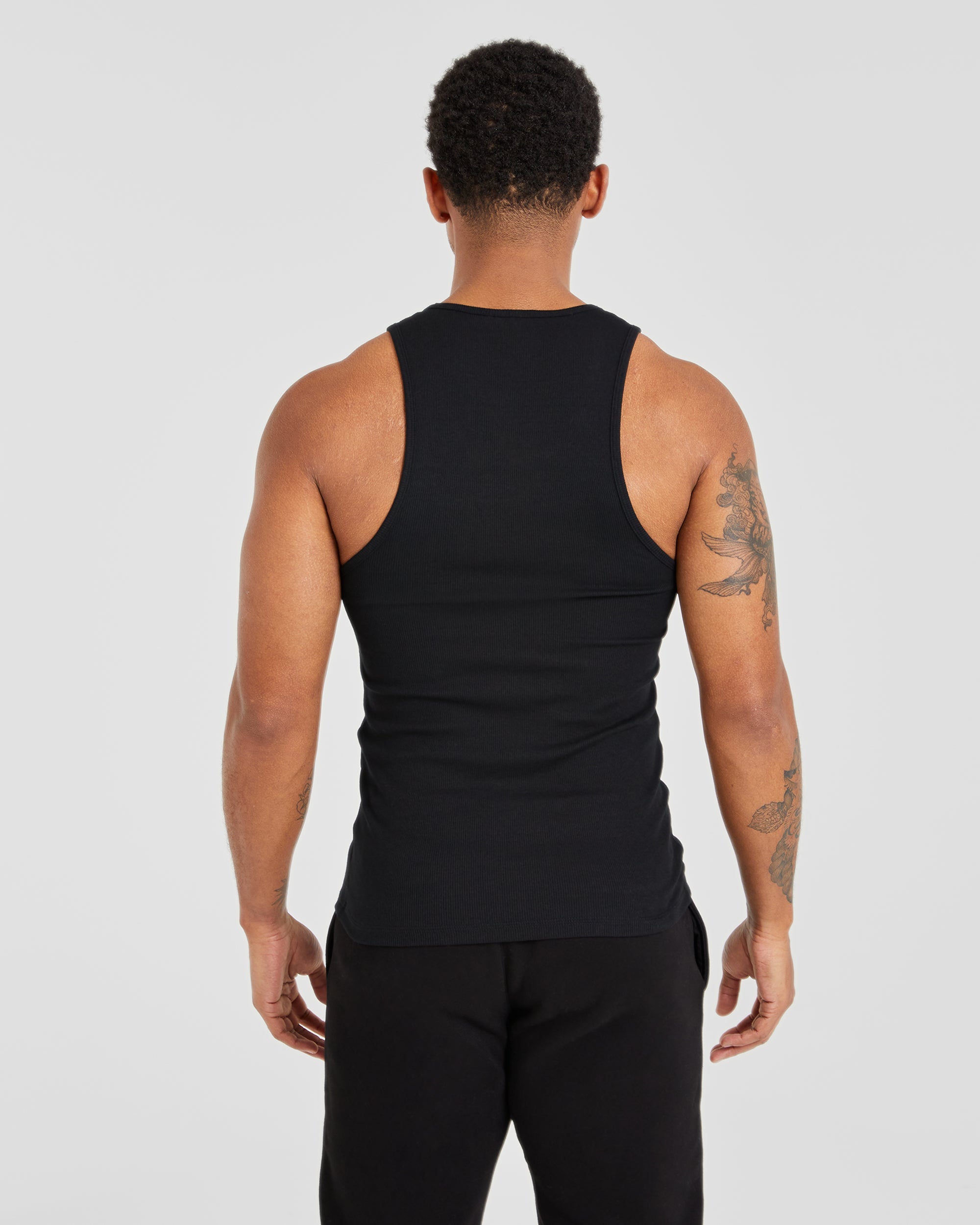 Muscle Ribbed Tank - Noir