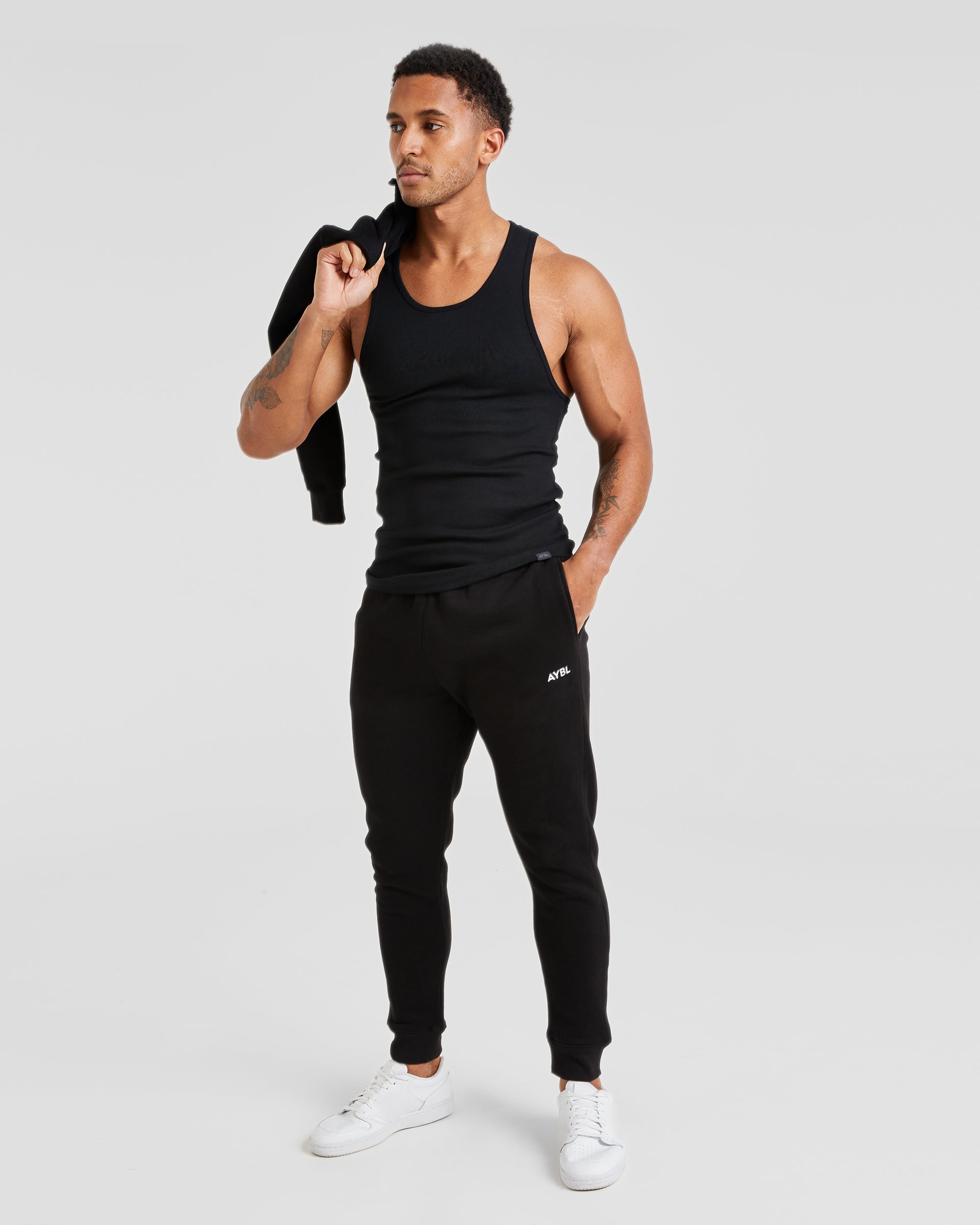 Muscle Ribbed Tank - Noir