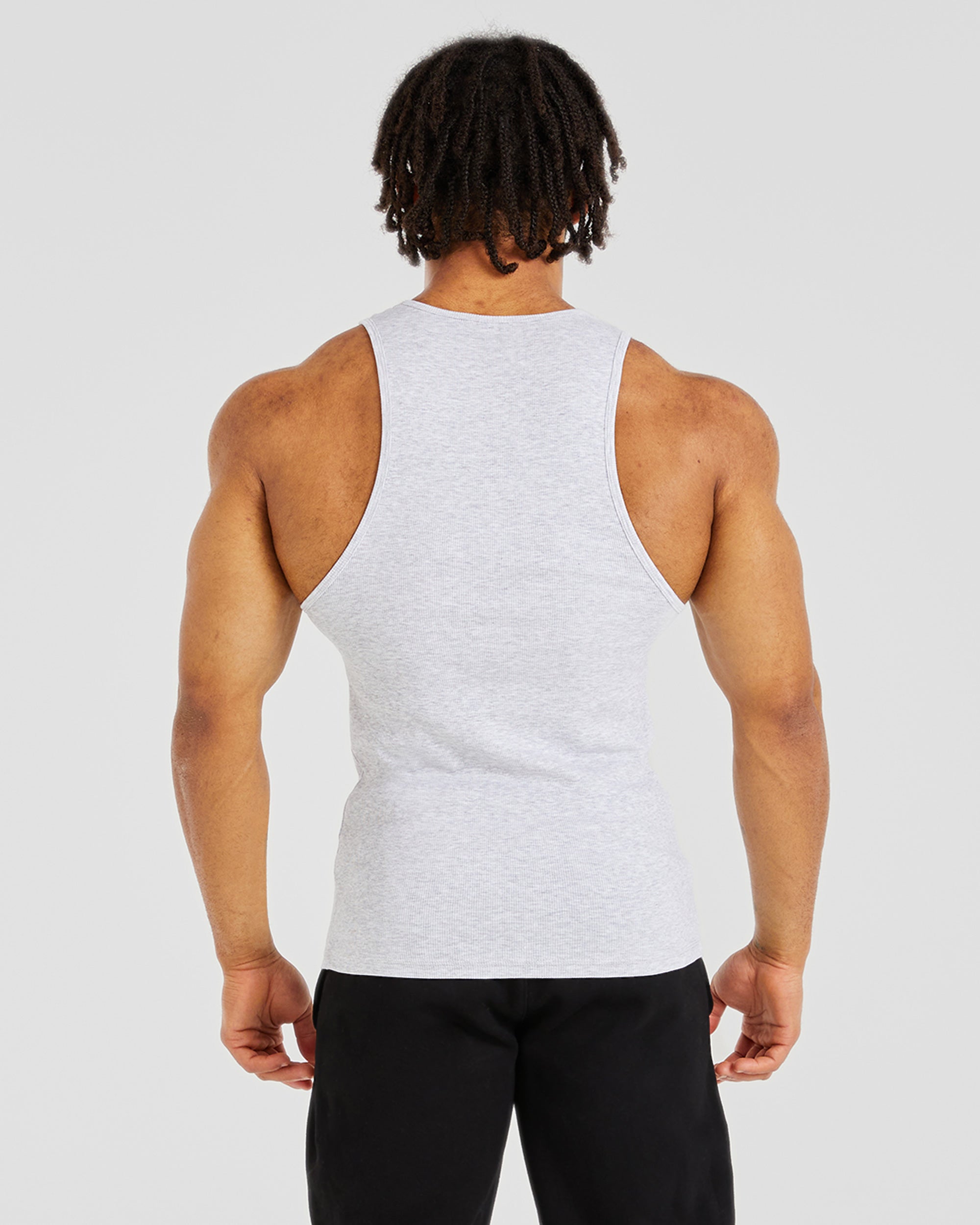 Muscle Ribbed Tank - Light Gris Marl