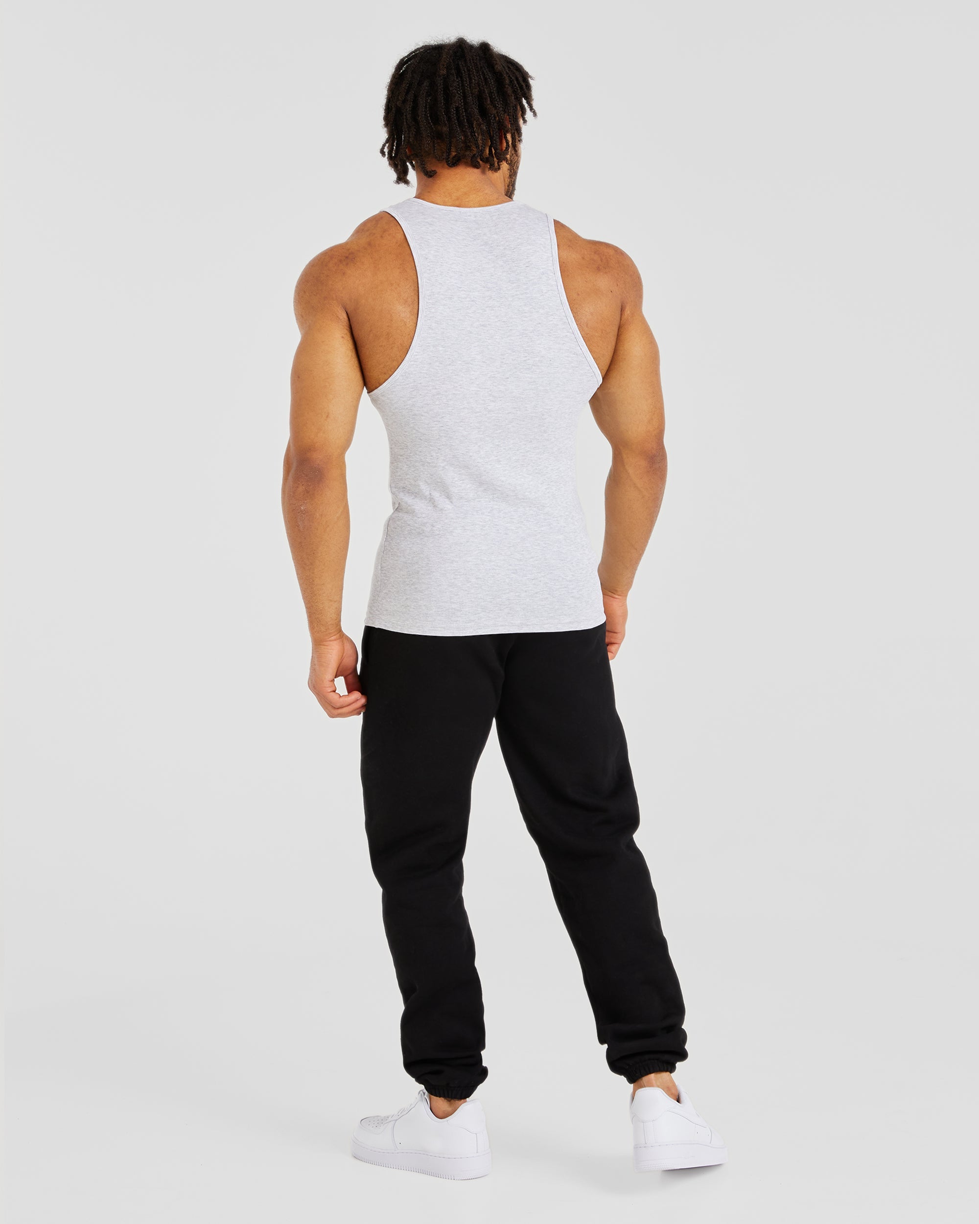 Muscle Ribbed Tank - Light Gris Marl