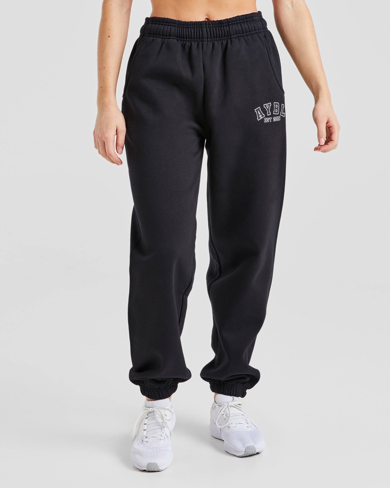 Varsity Graphic Oversized Joggers - Noir