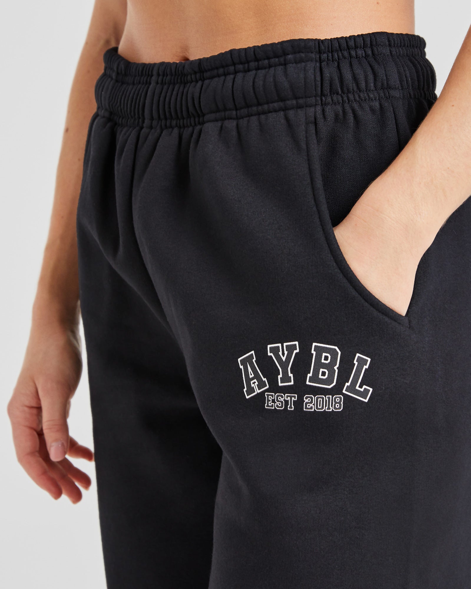 Varsity Graphic Oversized Joggers - Noir