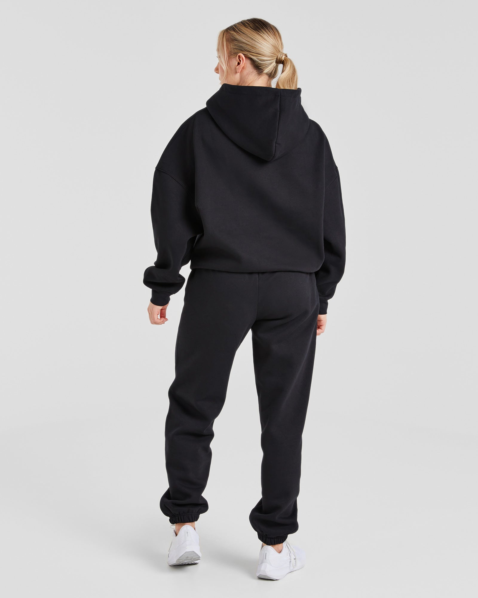 Varsity Graphic Oversized Hoodie - Noir