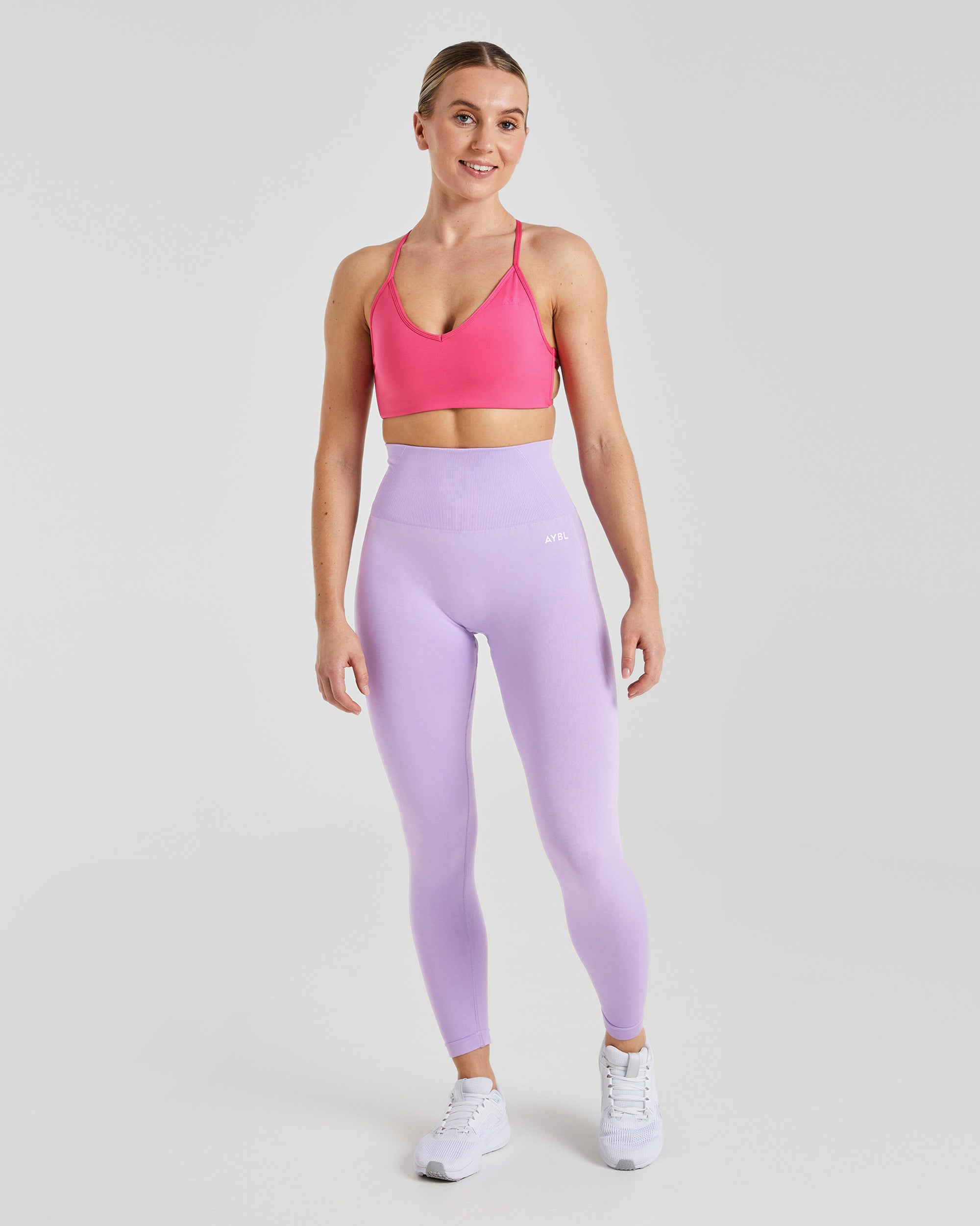 Essential Crossback Sports Bra - Hot Rose