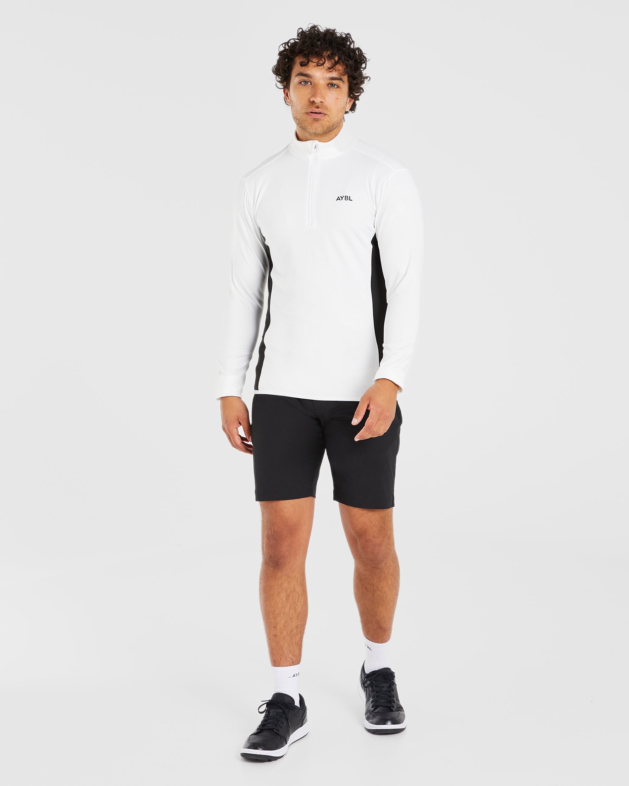 Performance 1/4 Zip Pullover - Blanc