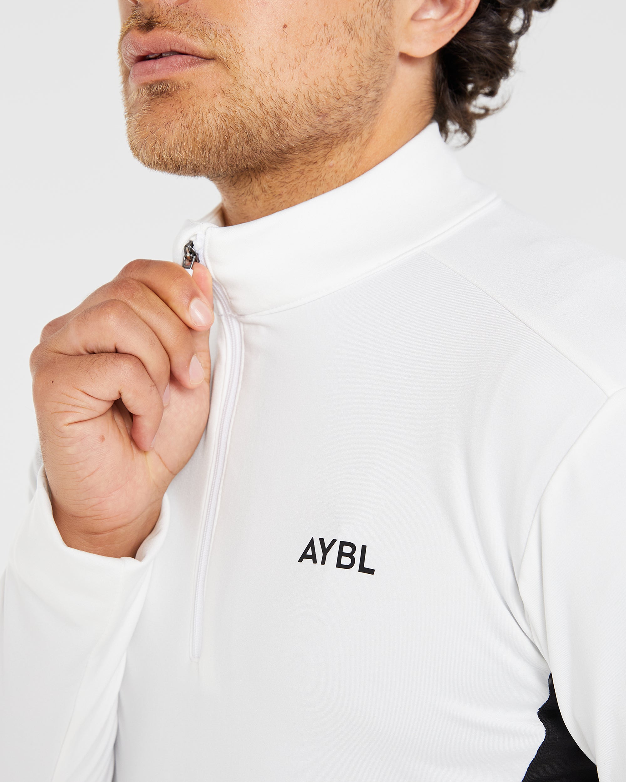 Performance 1/4 Zip Pullover - Blanc