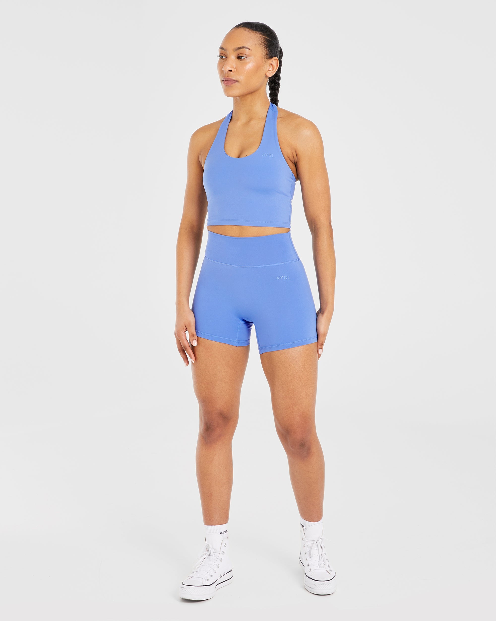 Staple Halterneck Crop Top - Cobalt Bleu