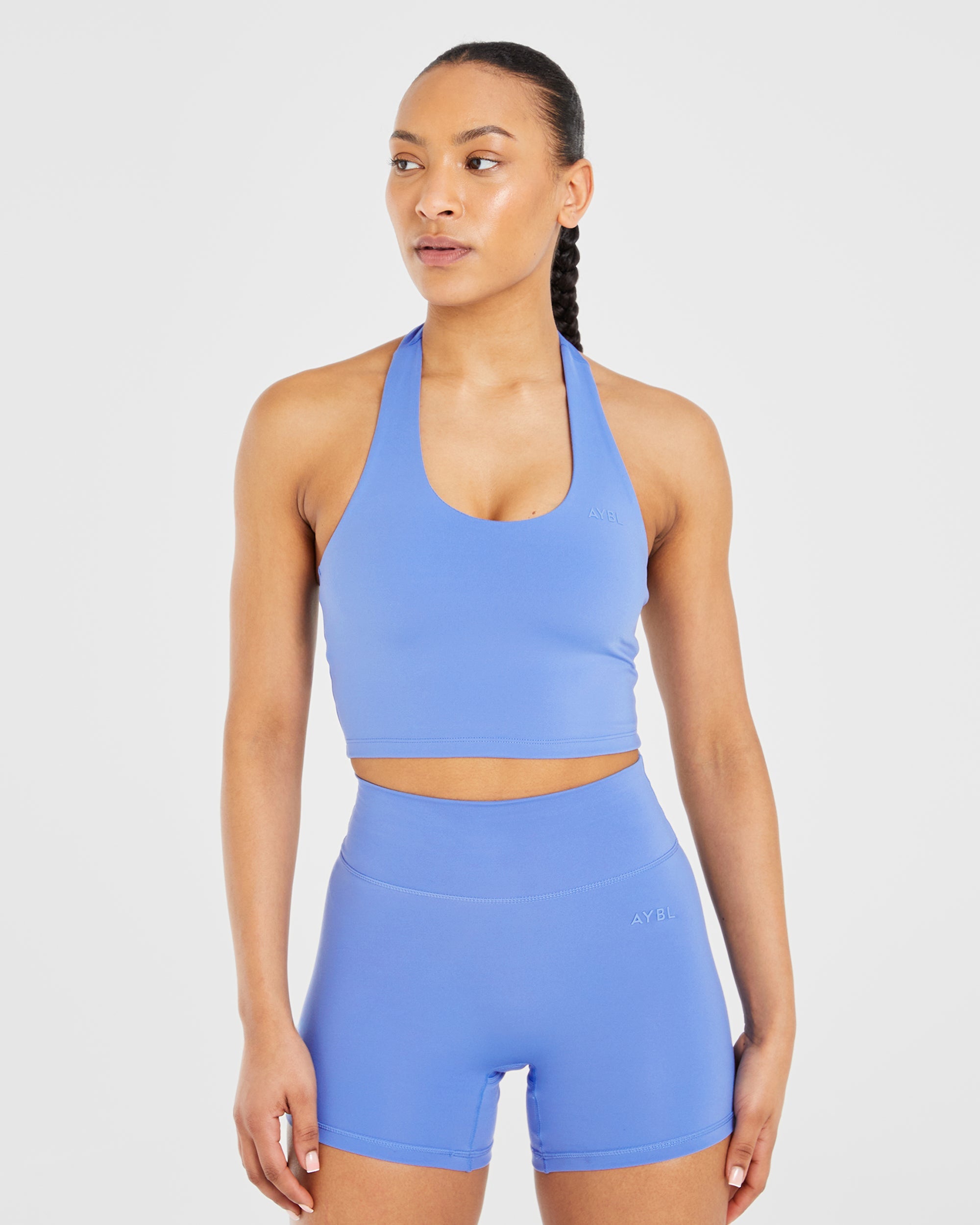 Staple Halterneck Crop Top - Cobalt Bleu