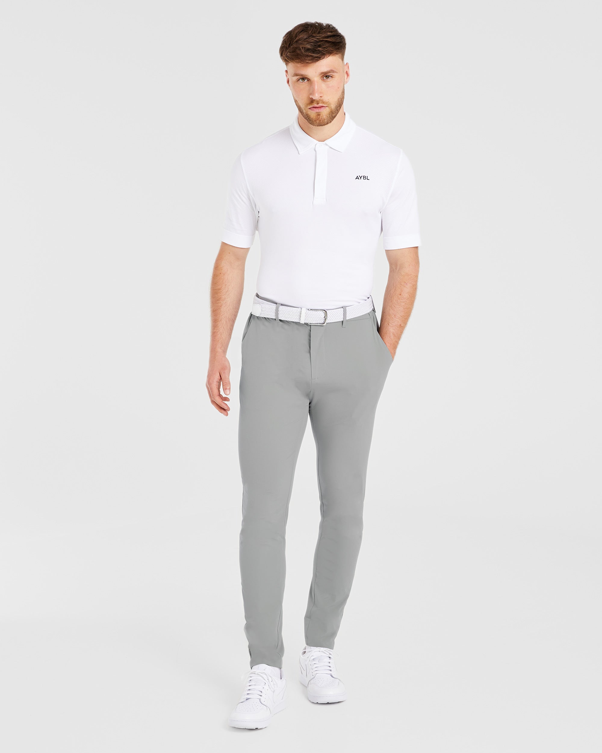 Performance Seamless Polo Shirt - Blanc