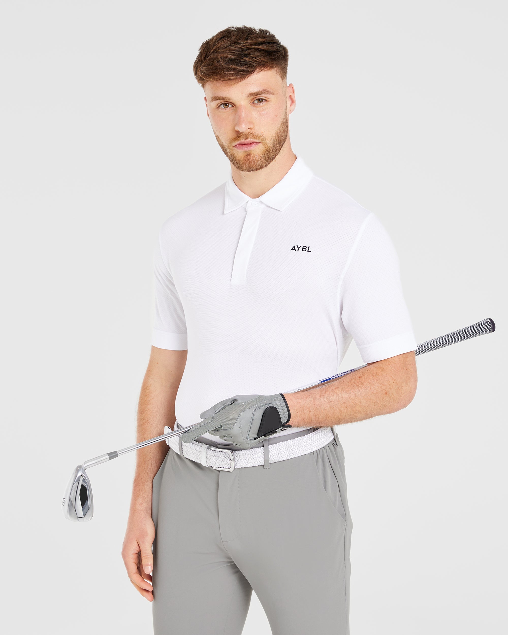 Performance Seamless Polo Shirt - Blanc