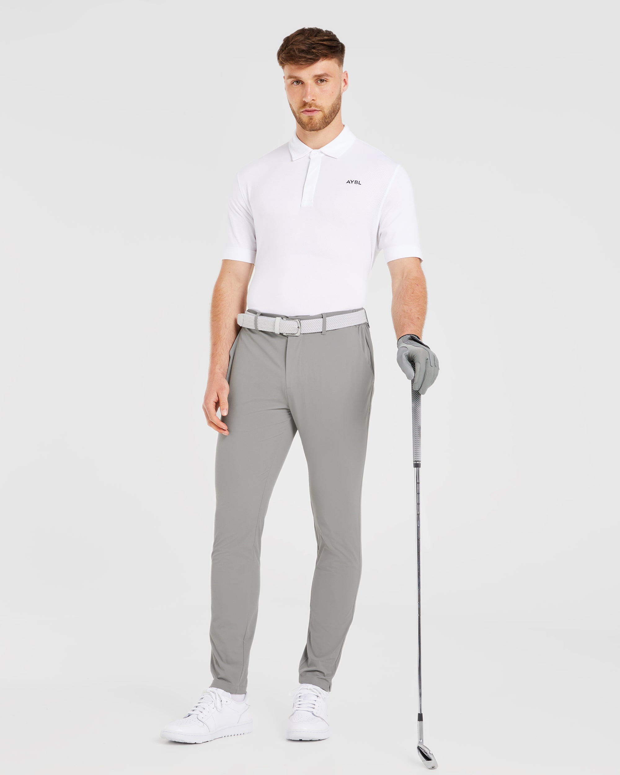 Performance Seamless Polo Shirt - Blanc